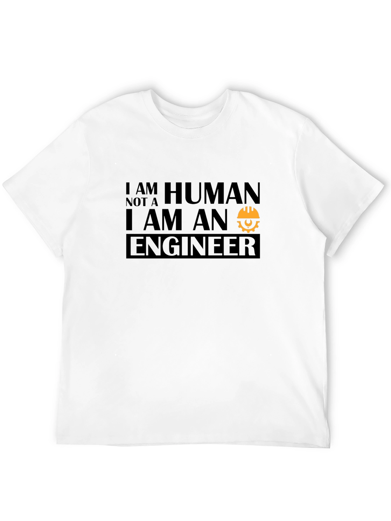 Black Engineer T-Shirt - Human Not A Robot view 12