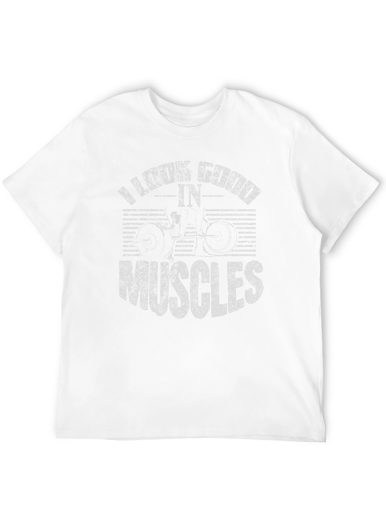 Black I Look Good In Muscles T-Shirt - Black Gym Tee view 12