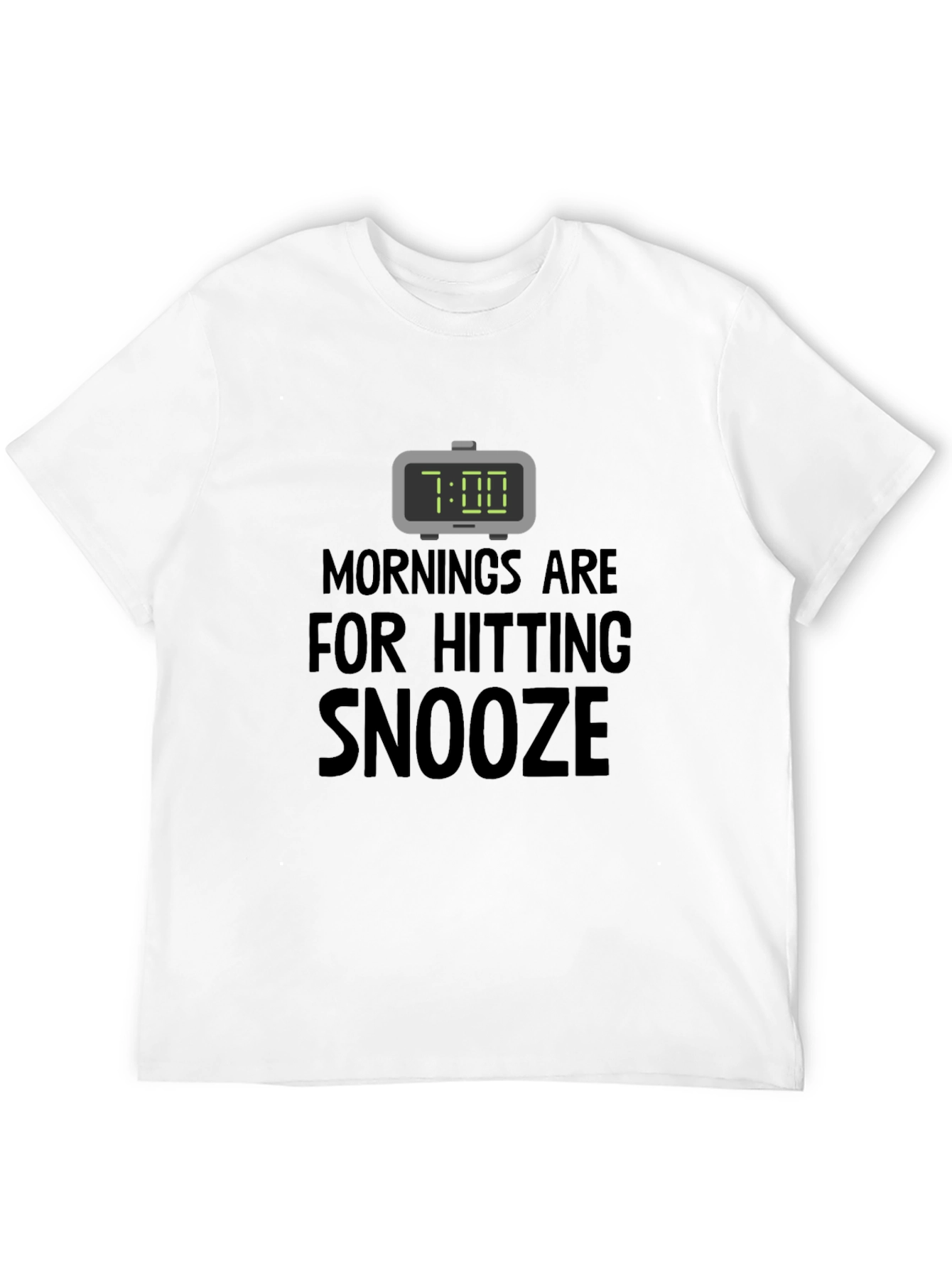 Black Funny Snooze T-Shirt: Morning Humor Tee view 12