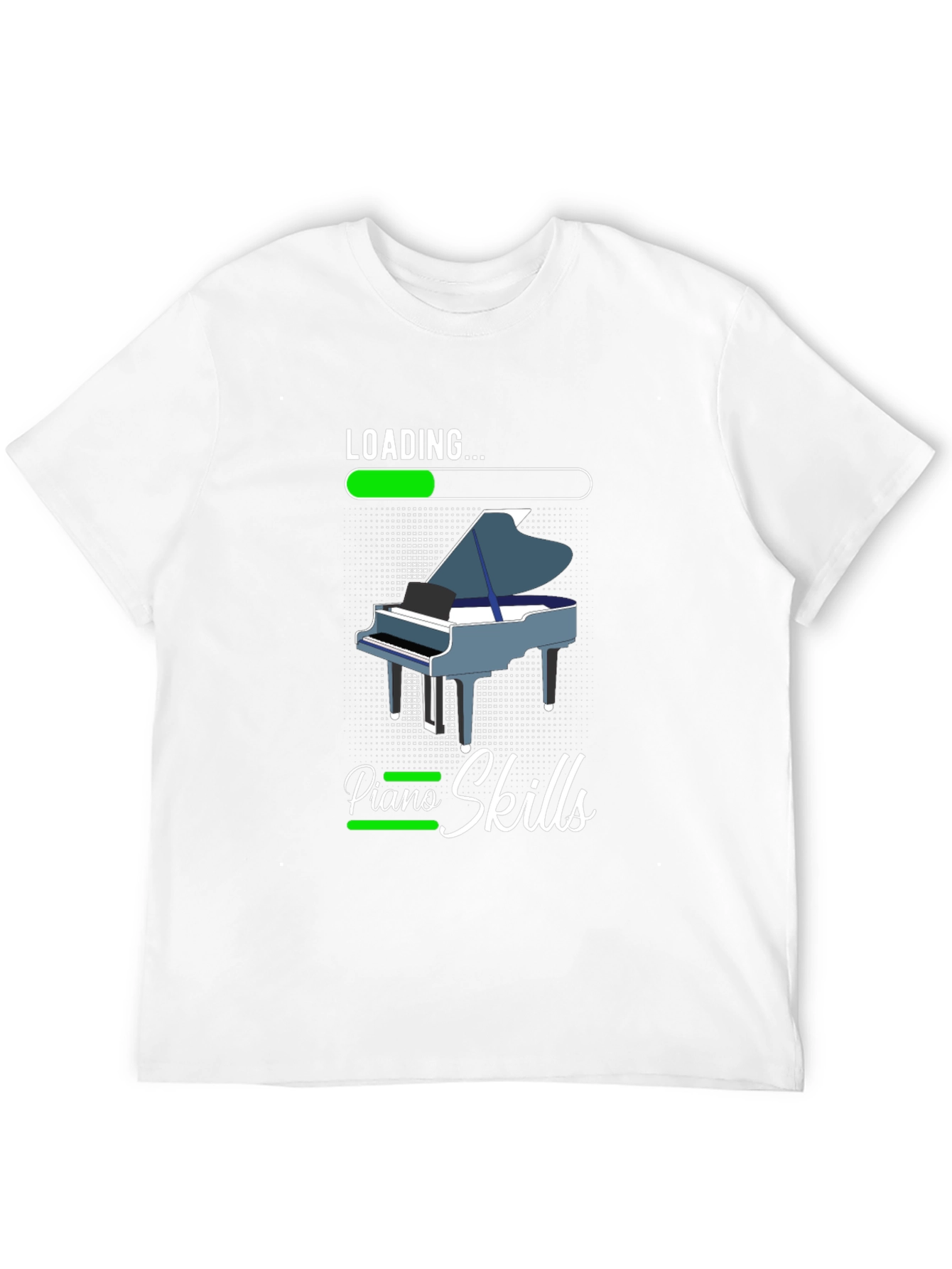 Black Loading Piano Skills T-Shirt view 12