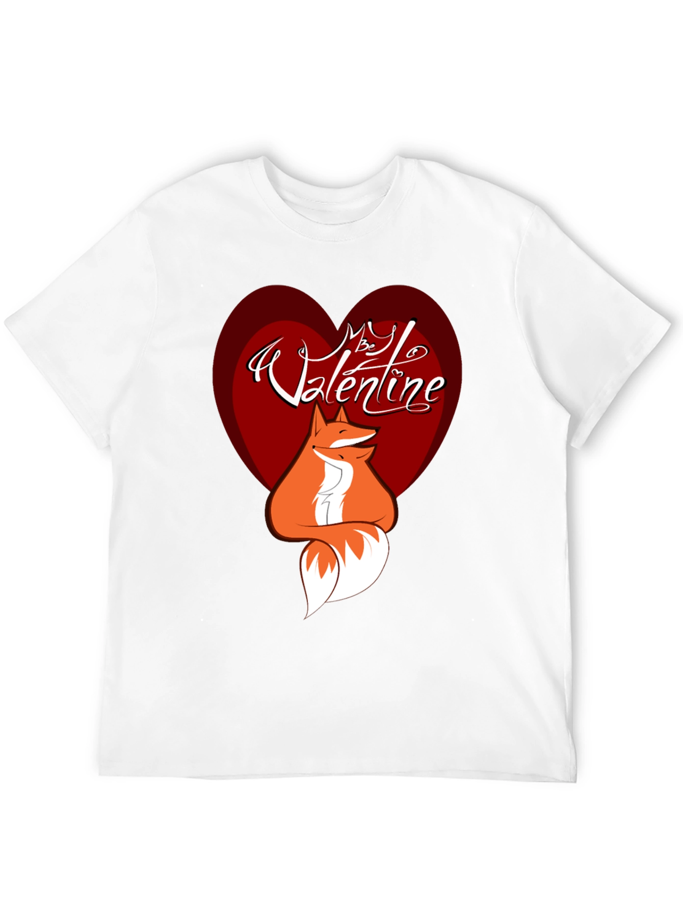 Black Valentine Fox Graphic Tee - Men's Black T-Shirt view 12