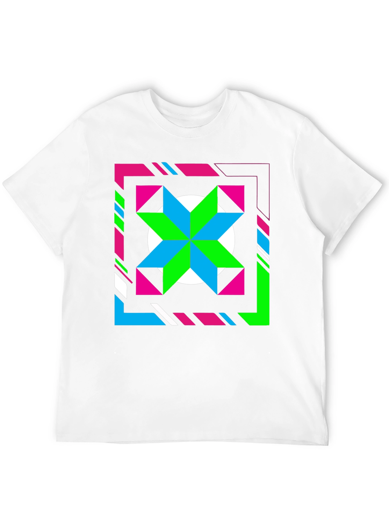 Black Retro Geometric Star Graphic Tee - Black view 12