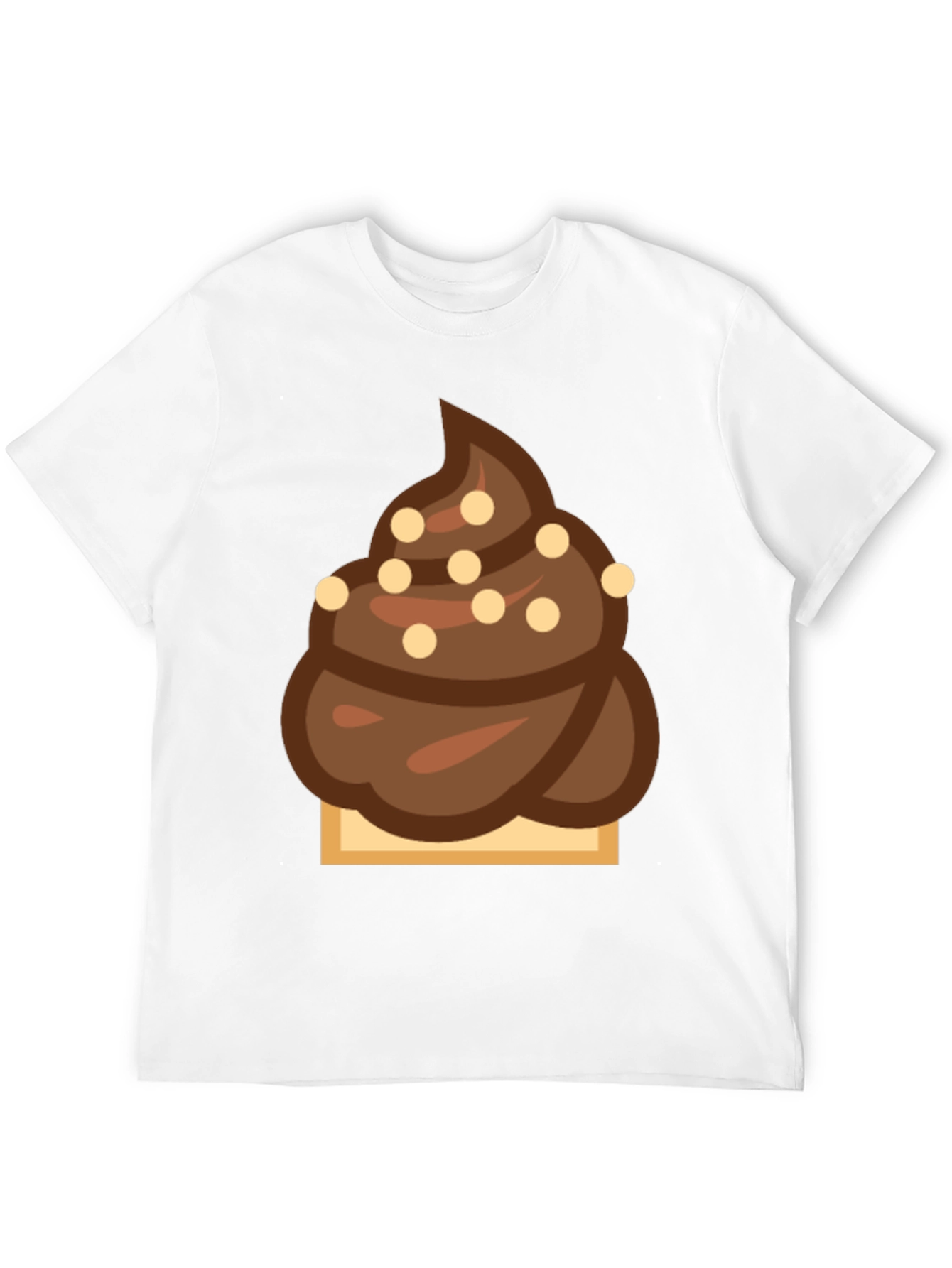 Black Novelty Chocolate Swirl Emoji T-Shirt view 12