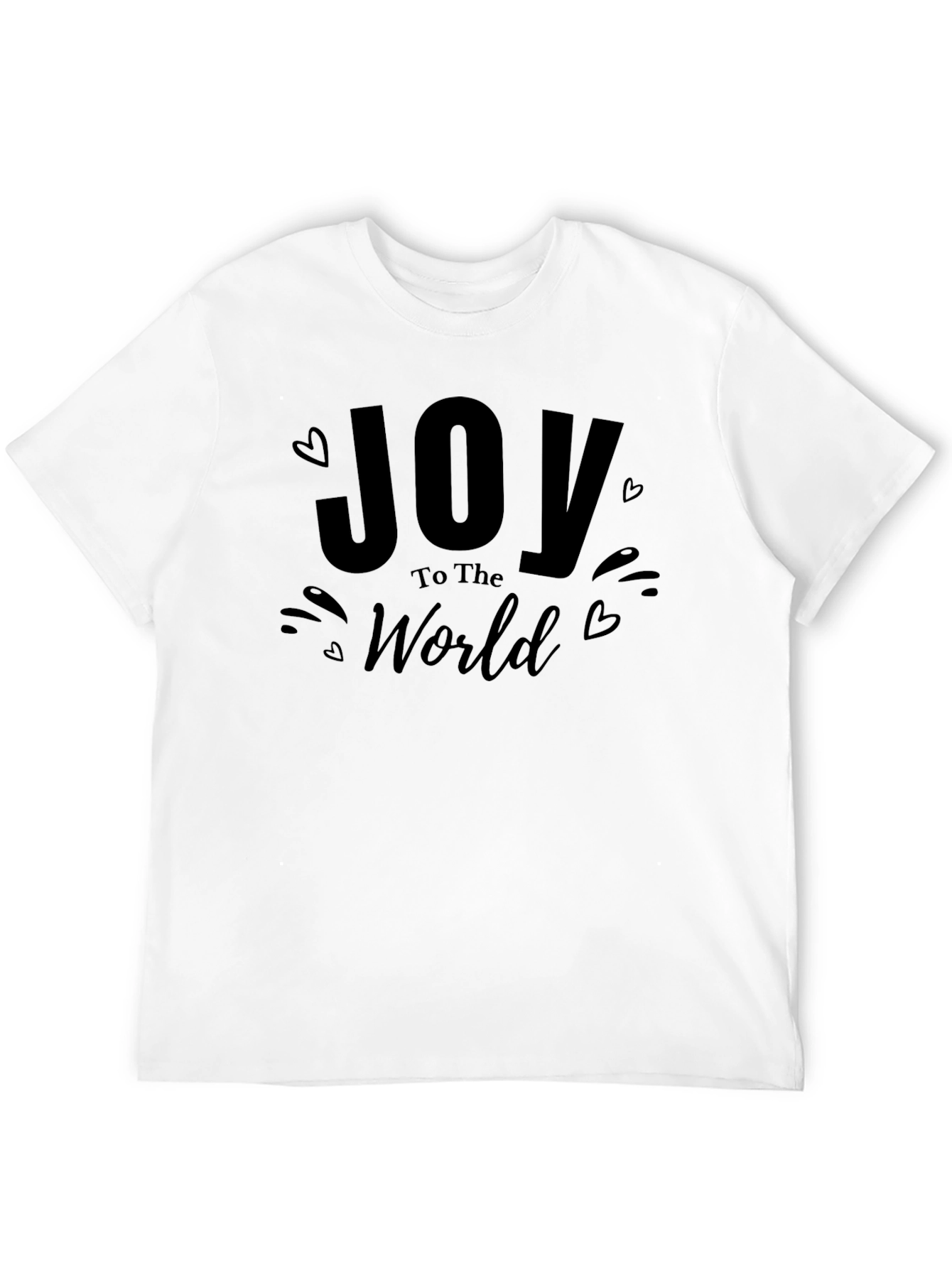 Black Joy to the World Black Graphic Tee Shirt view 12