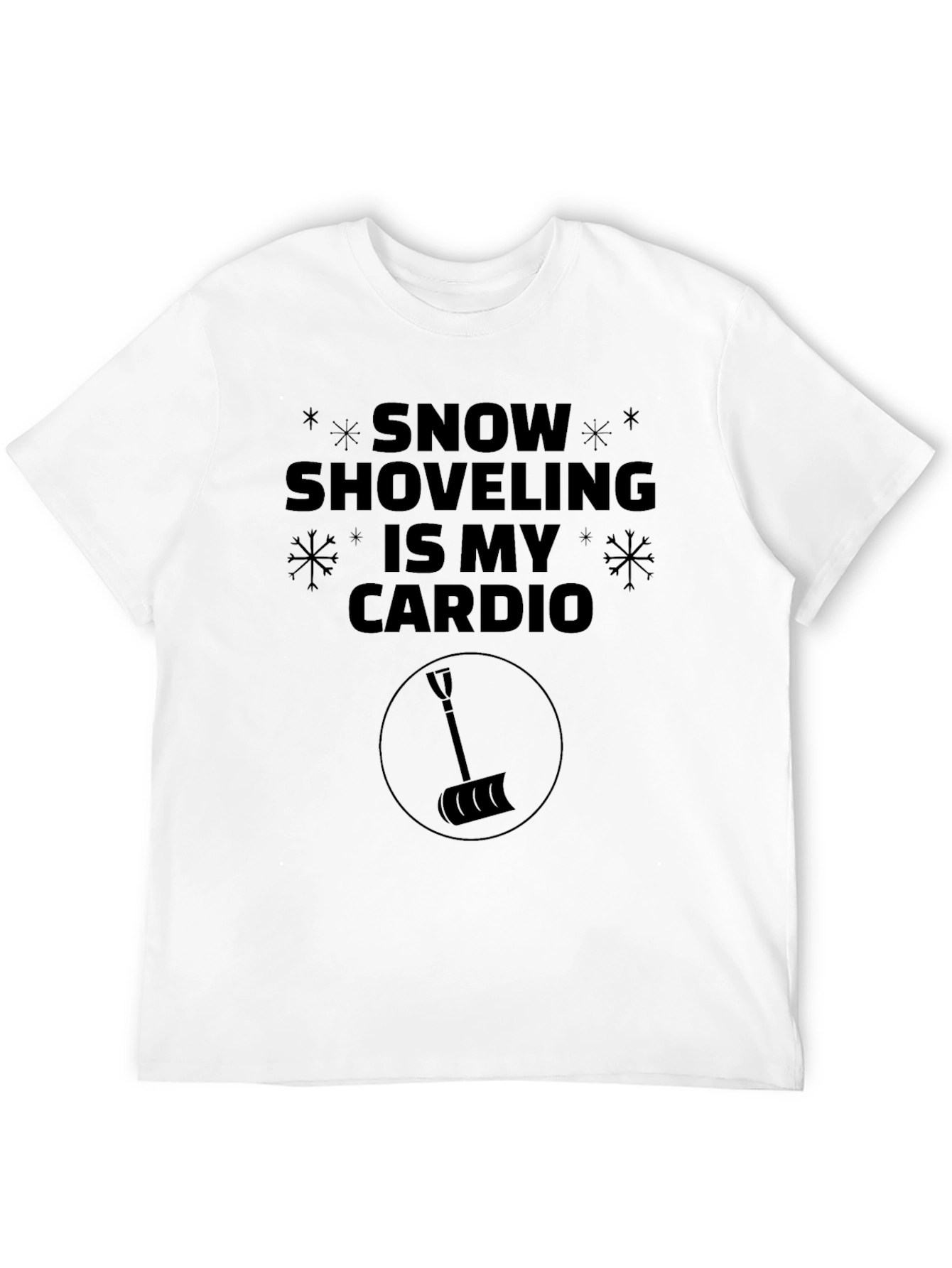Black Snow Shoveling is My Cardio Graphic Tee view 12