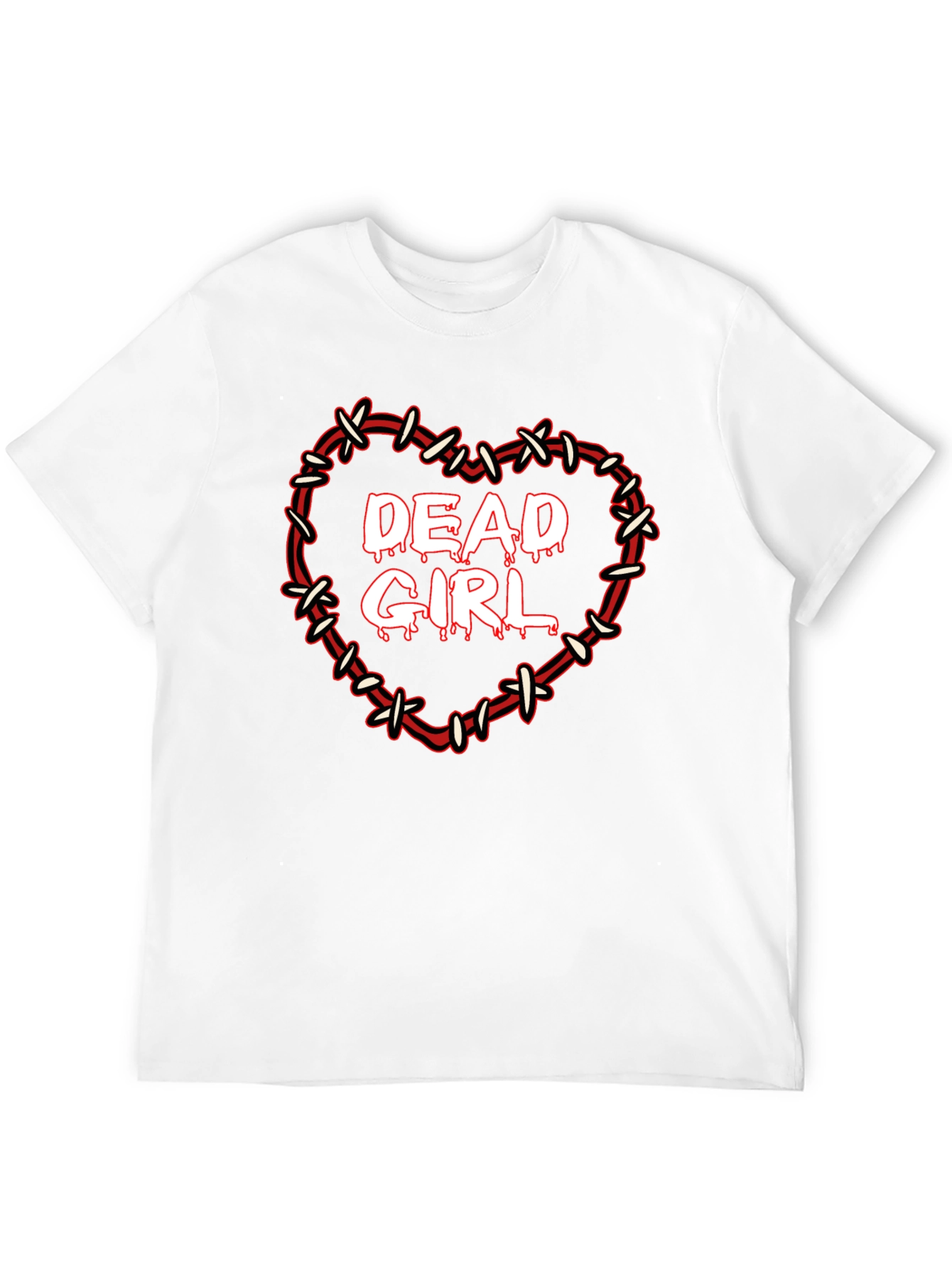 Black Dead Girl Heart Graphic Tee view 12