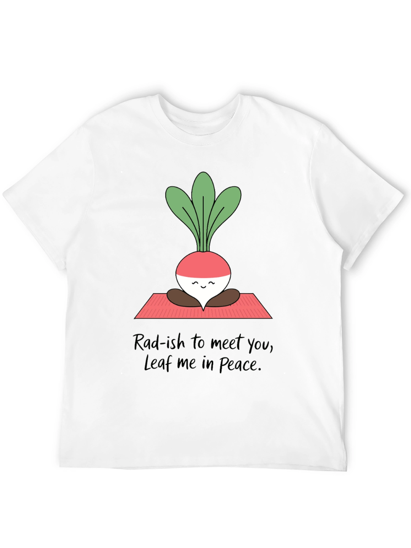 Black Rad-ish Yoga Graphic Tee - Relax in Peace! view 12