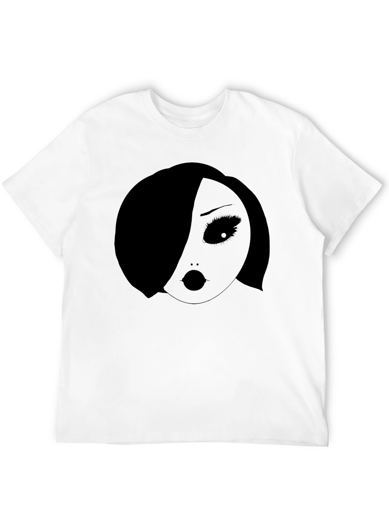 Black Gothic Graphic Tee - Dark Anime Doll Design view 12
