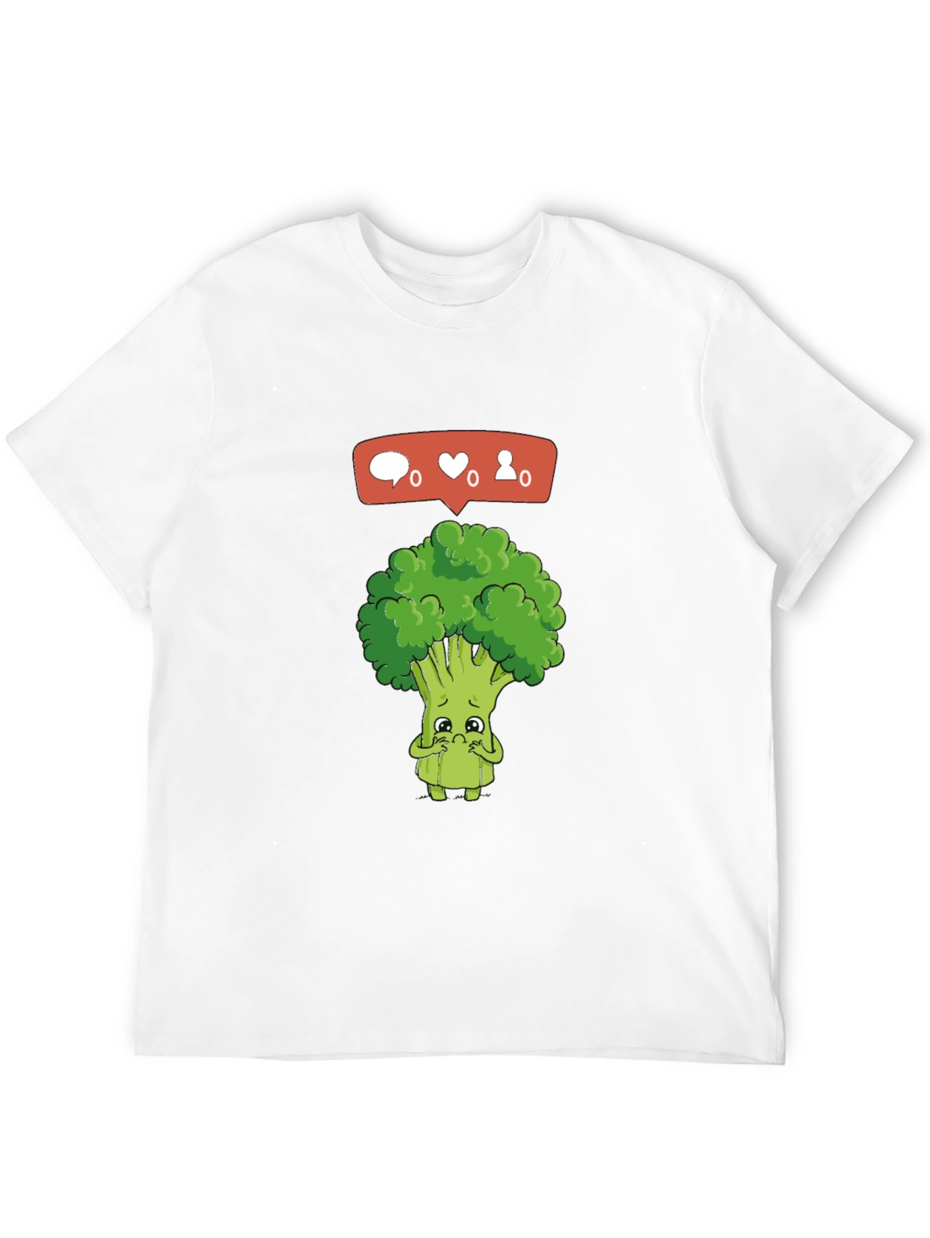 Black Sad Broccoli Graphic T-Shirt - Black view 12