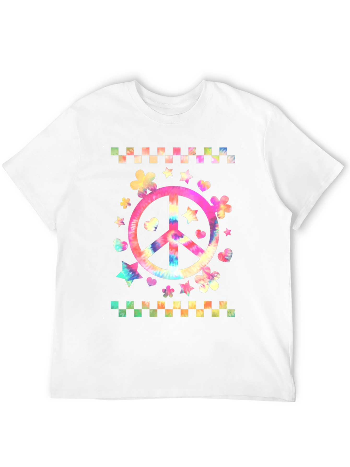 Black Tie-Dye Peace Sign Graphic Tee view 12