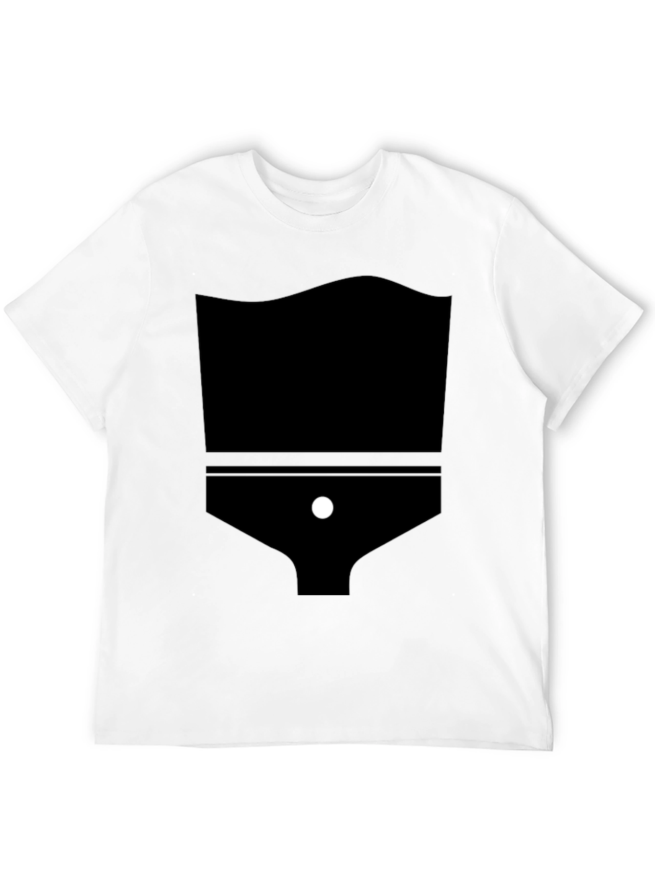 Black Men's Black Graphic Tee - Underwear Silhouette view 12