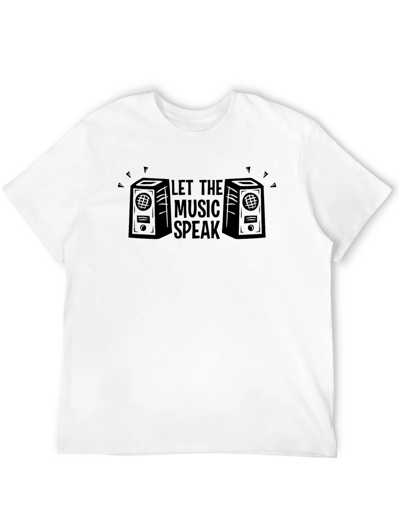 Black Let the Music Speak Graphic T-Shirt - Classic Black Tee view 12
