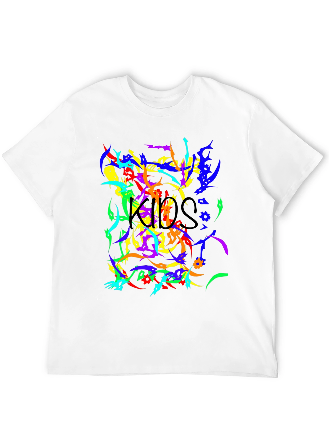 Black Men's Abstract Graphic Print Black T-Shirt view 12