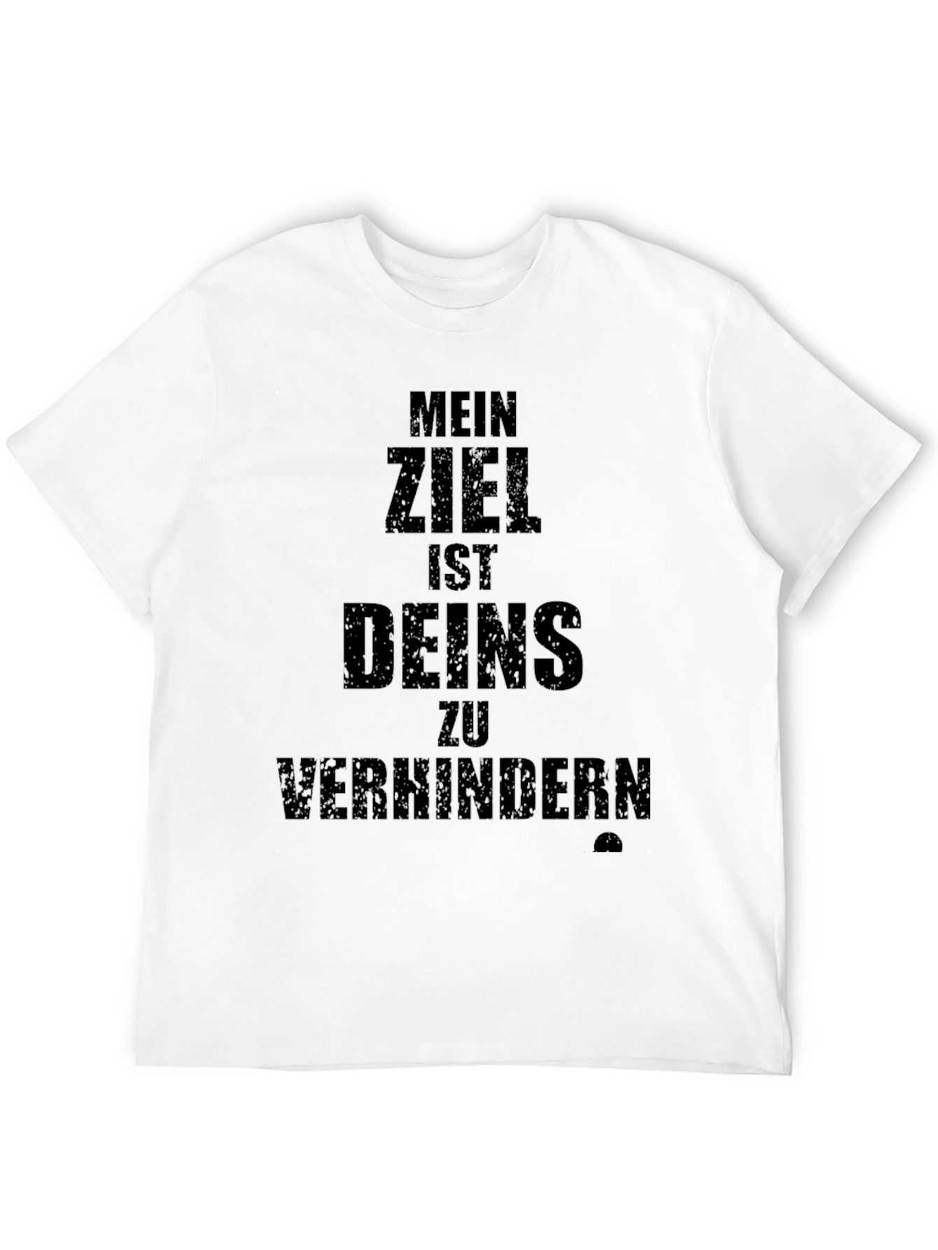 Black Men's "Mein Ziel" Graphic Print Black T-Shirt view 12