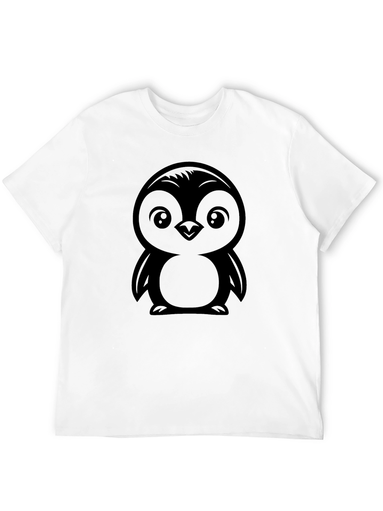 Black Cute Penguin Graphic Tee - Black view 12
