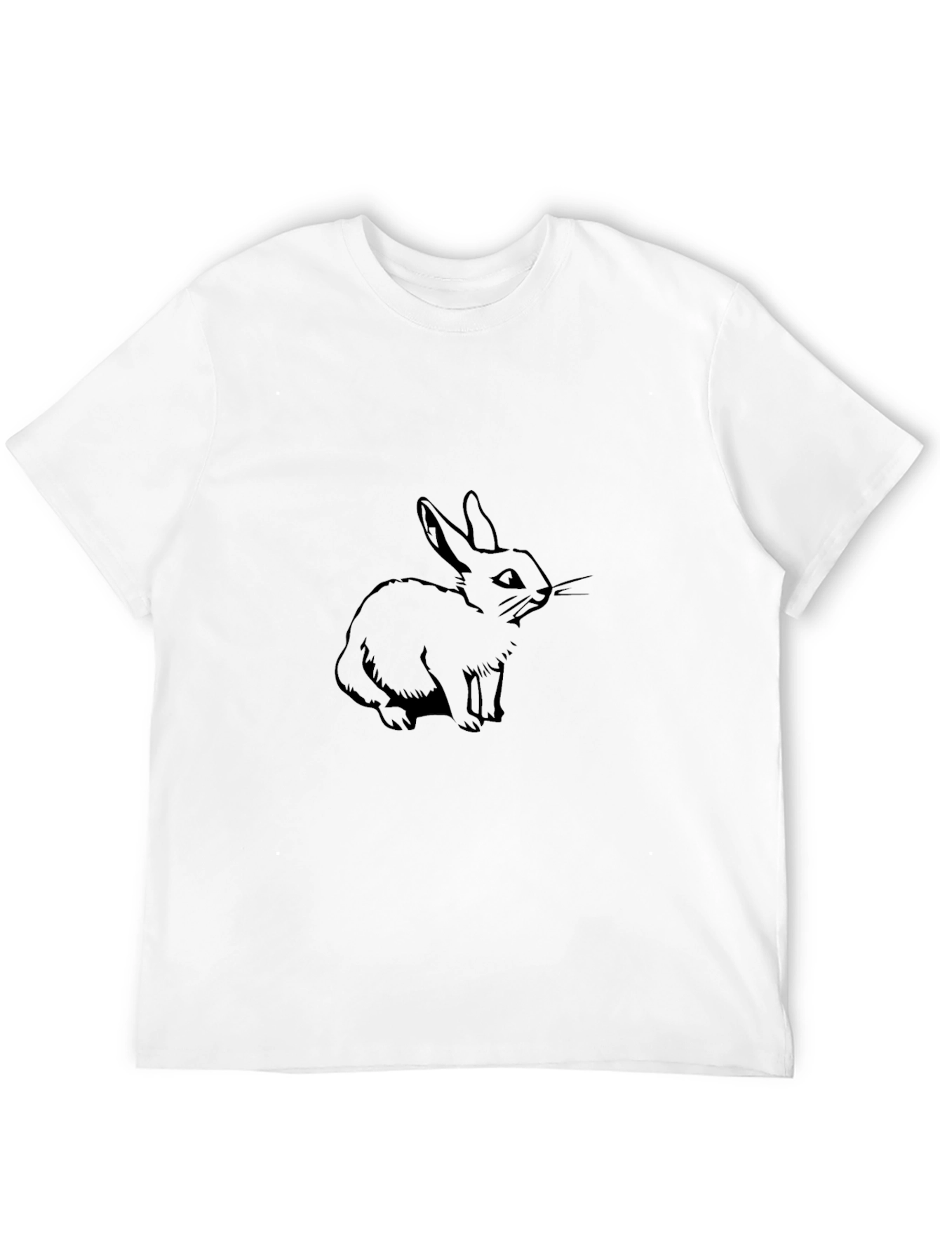 Black Rabbit Graphic Black T-Shirt - Animal Tee view 12