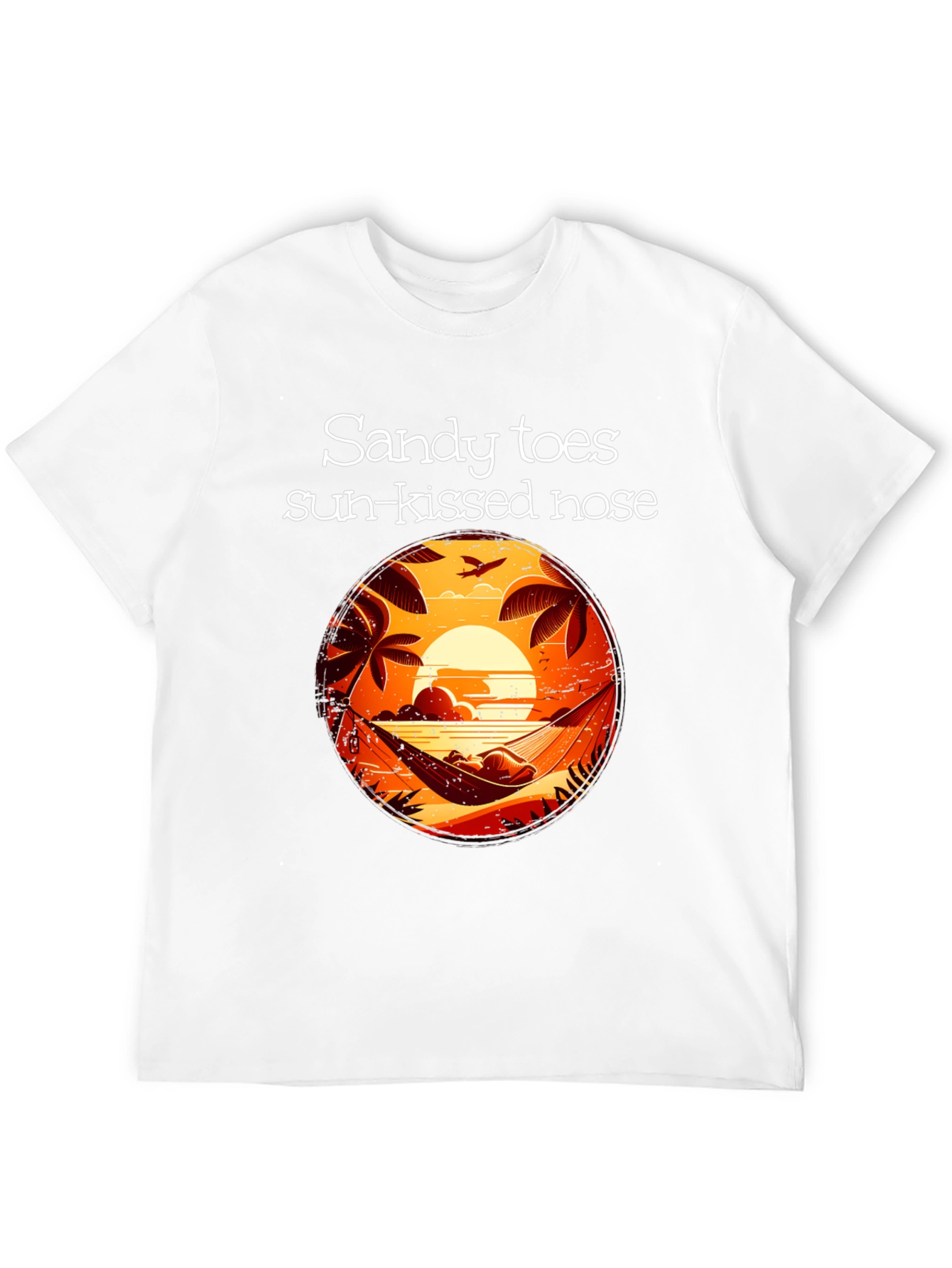 Black Sandy Toes Sun Kissed Nose Black Graphic T-Shirt view 12