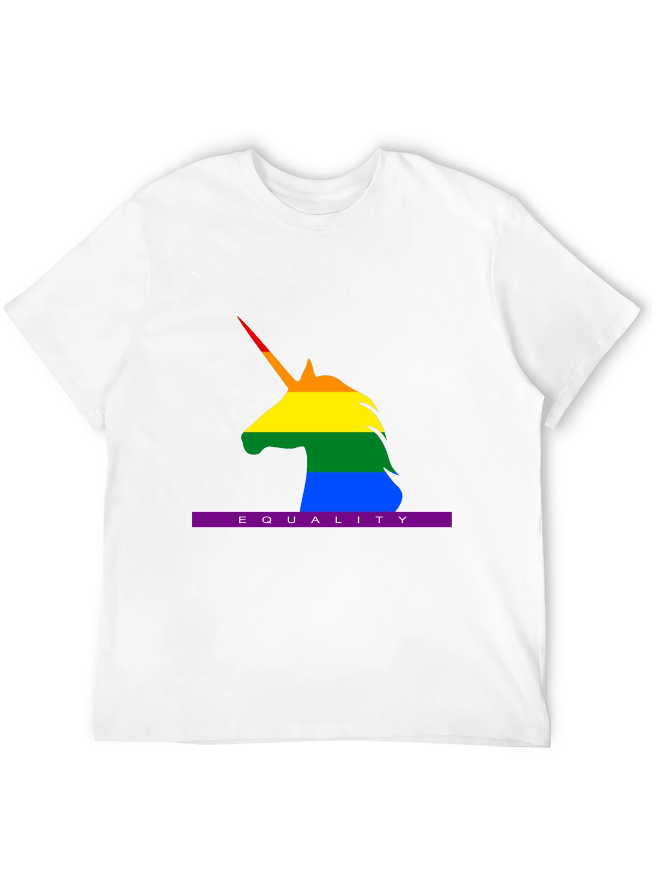 Black Equality Rainbow Unicorn T-Shirt - Pride LGBT view 12