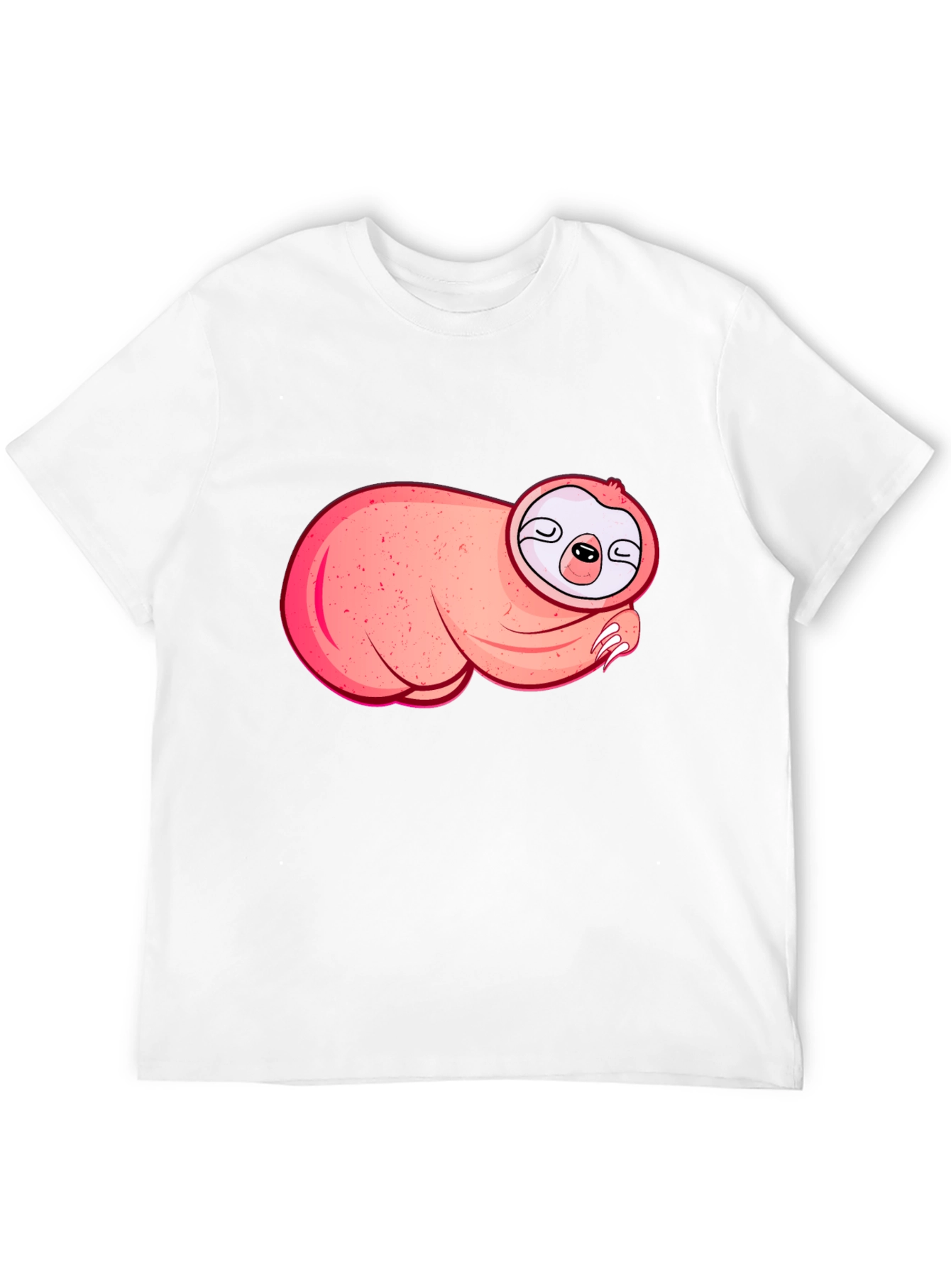 Black Cute Sloth Graphic T-Shirt - Black view 12