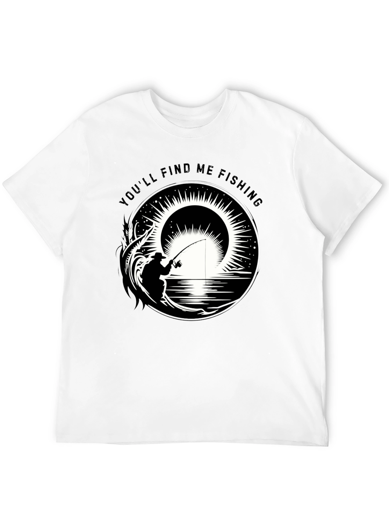 Black Fishing Graphic Tee - You'll Find Me Fishing view 12