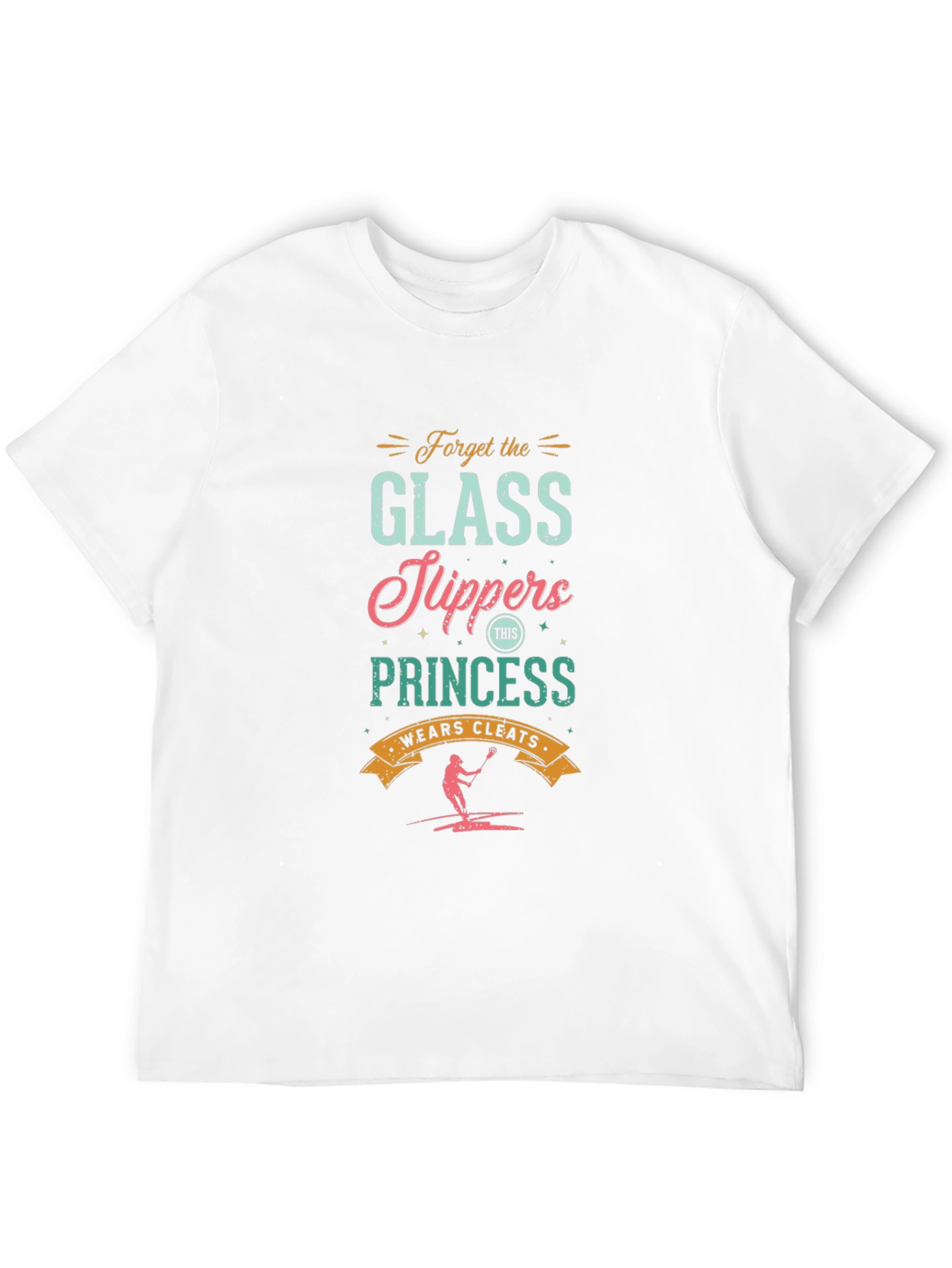 Black Forget Glass Slippers, Lacrosse Princess Graphic Tee view 12