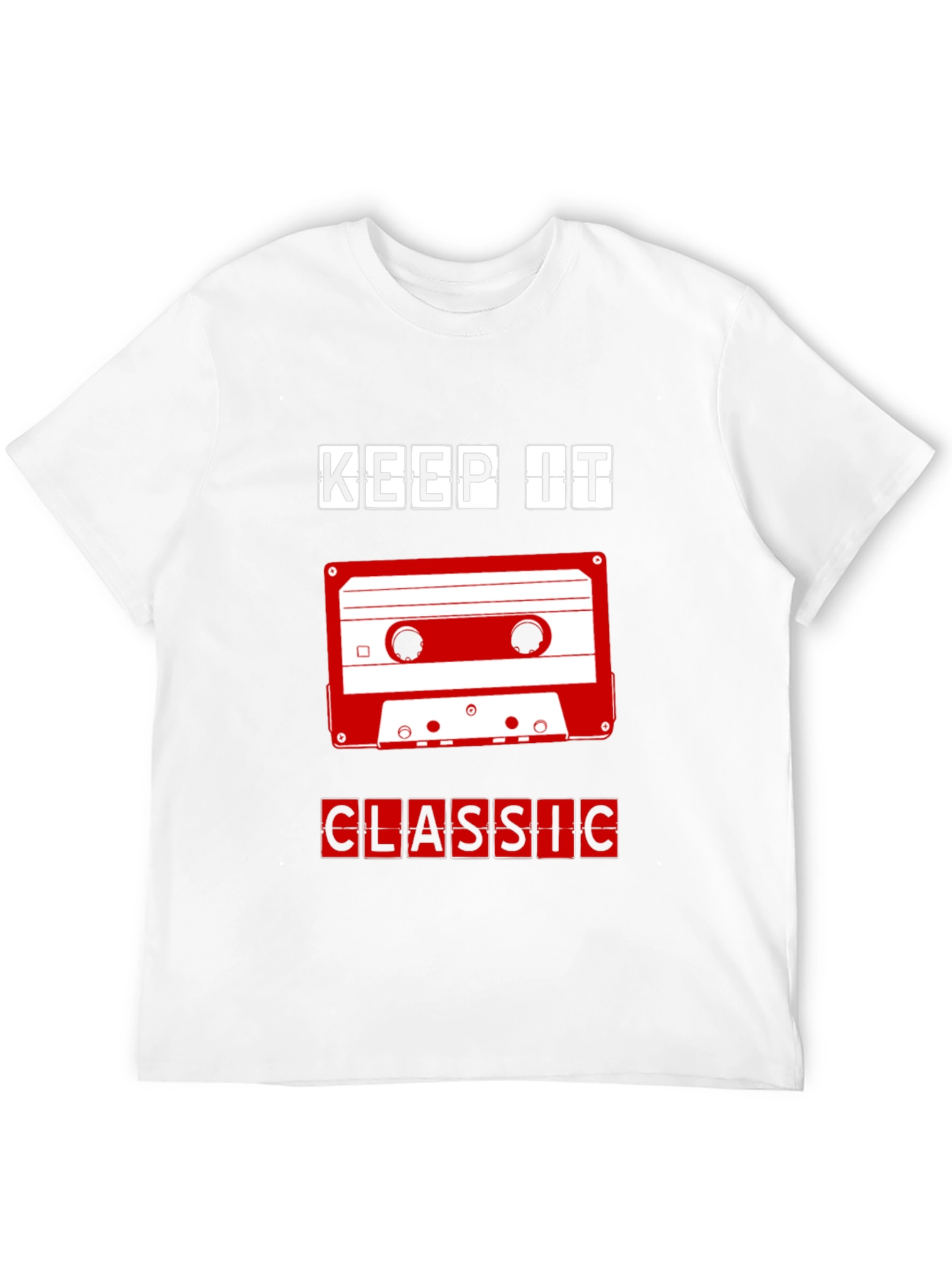 Black Keep It Classic Retro Cassette Tape T-Shirt view 12