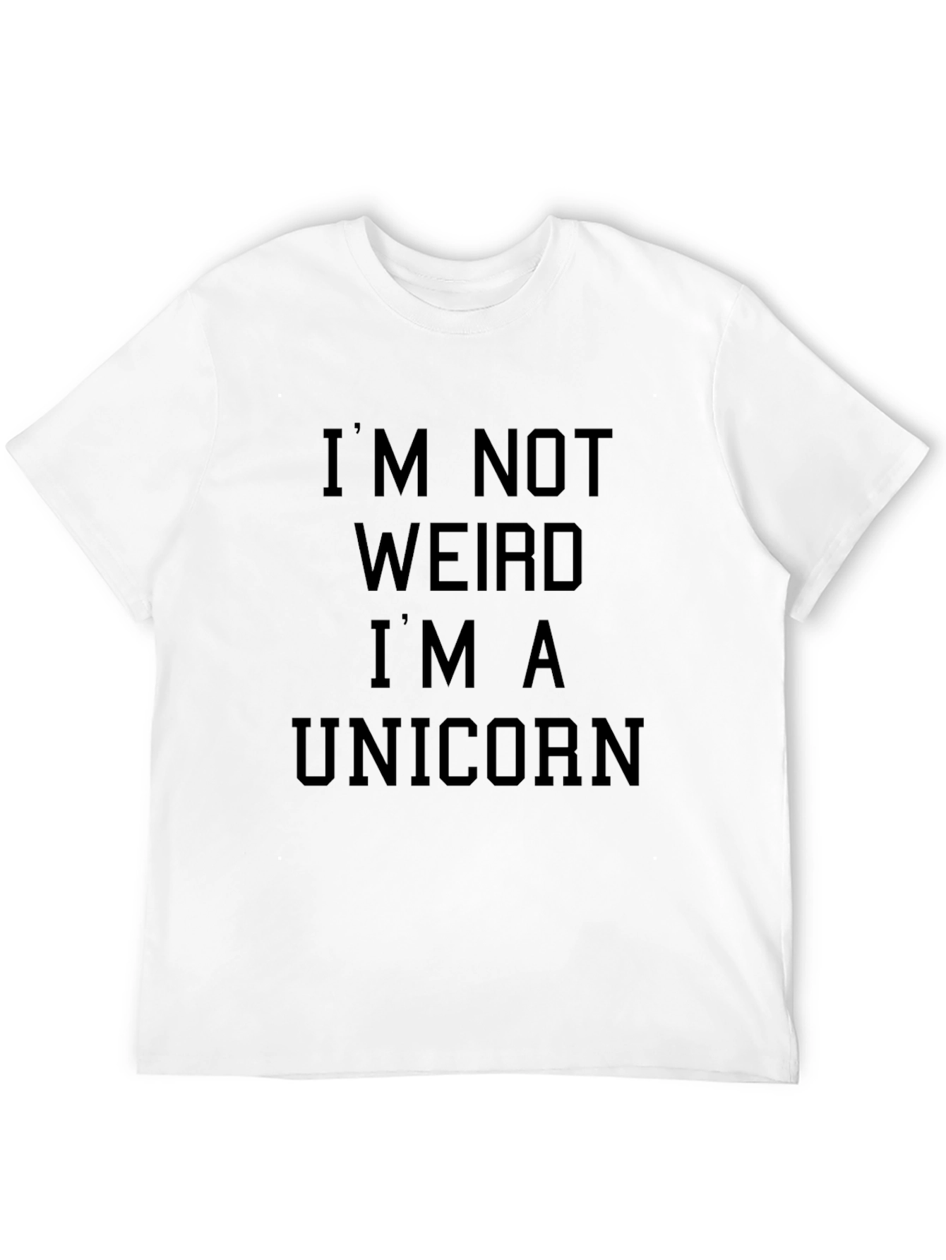 Black I'm Not Weird, I'm a Unicorn T-Shirt view 12