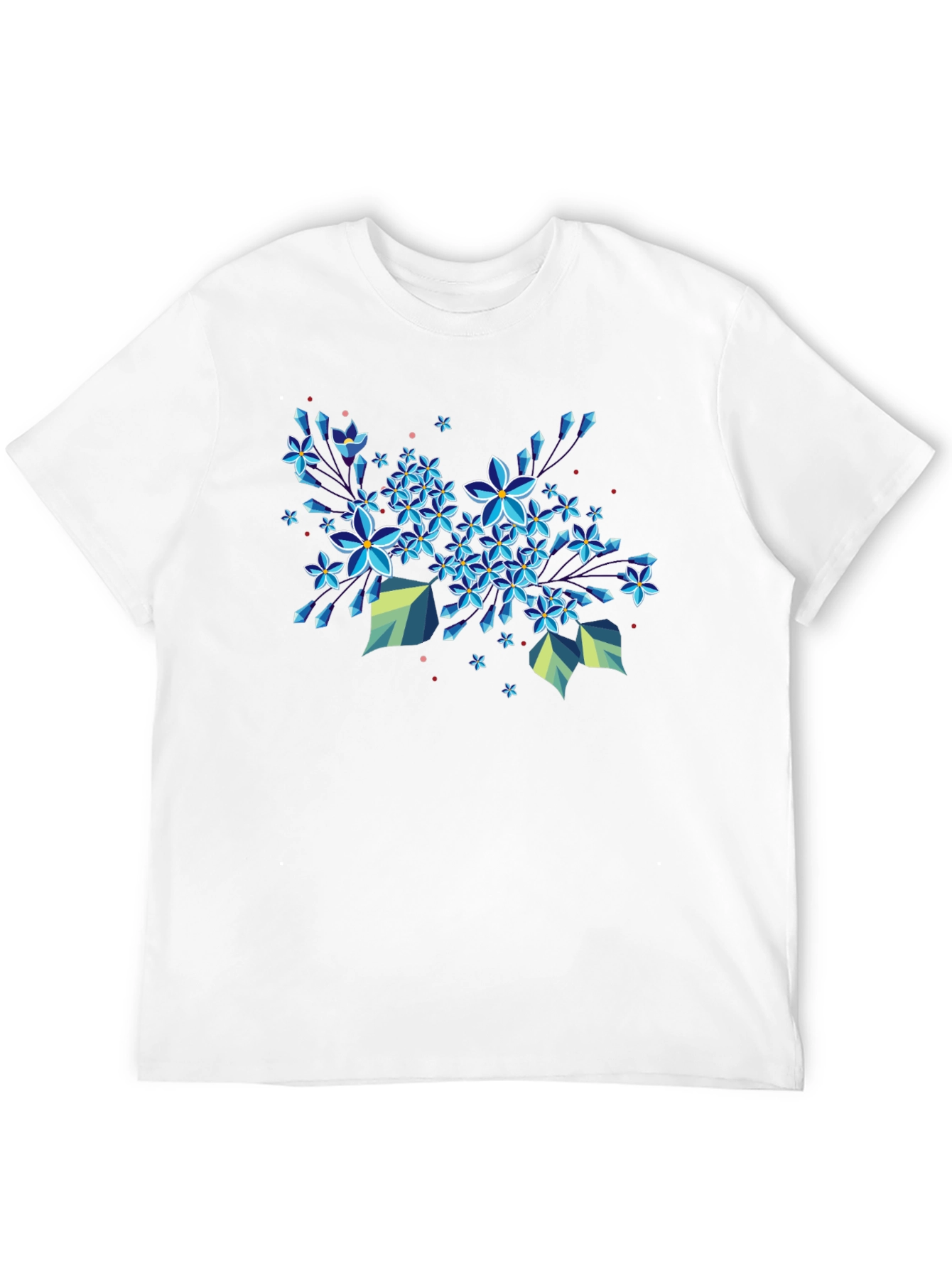 Black Floral Burst Graphic Tee - Modern Geometric Design view 12