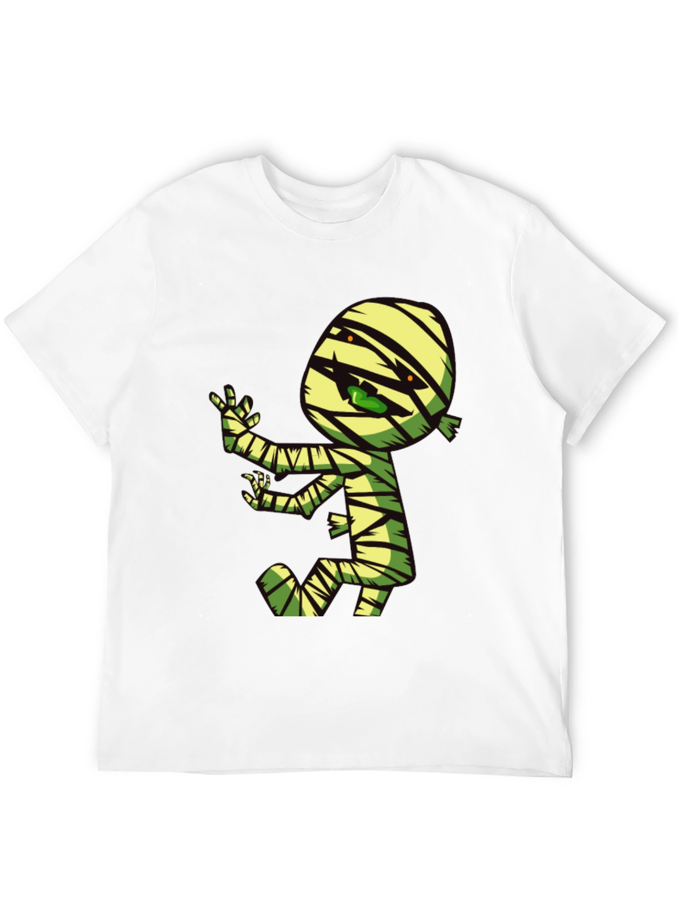 Black Cartoon Mummy Graphic T-Shirt - Spooky Fun! view 12