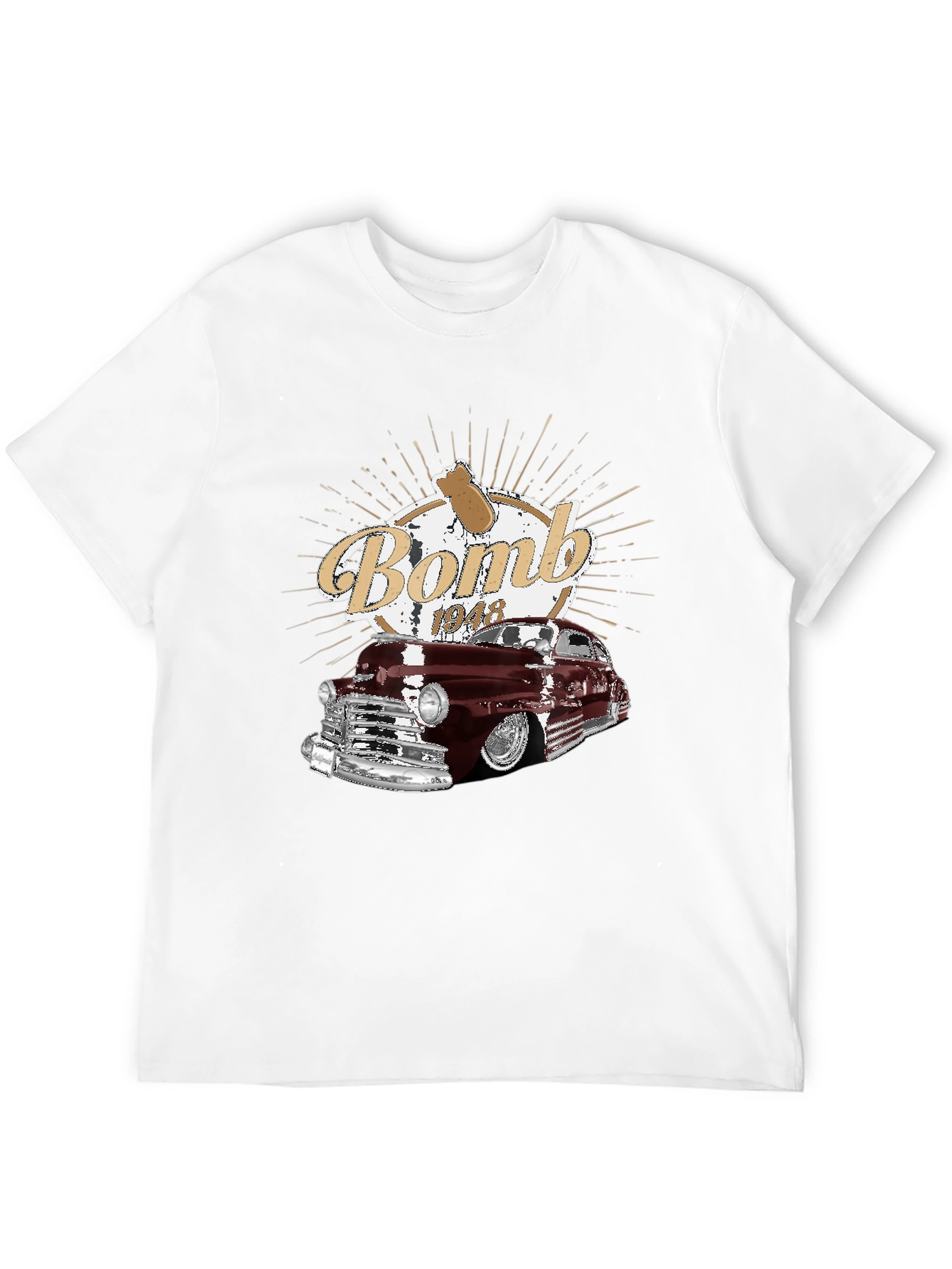 Black Bomb 1948 Car Graphic T-Shirt view 12
