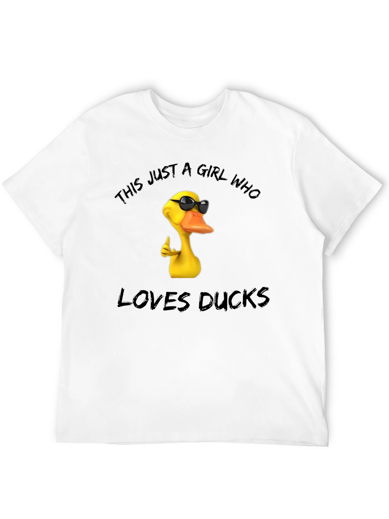Black Funny Duck Lover T-Shirt - This Girl Loves Ducks! view 12