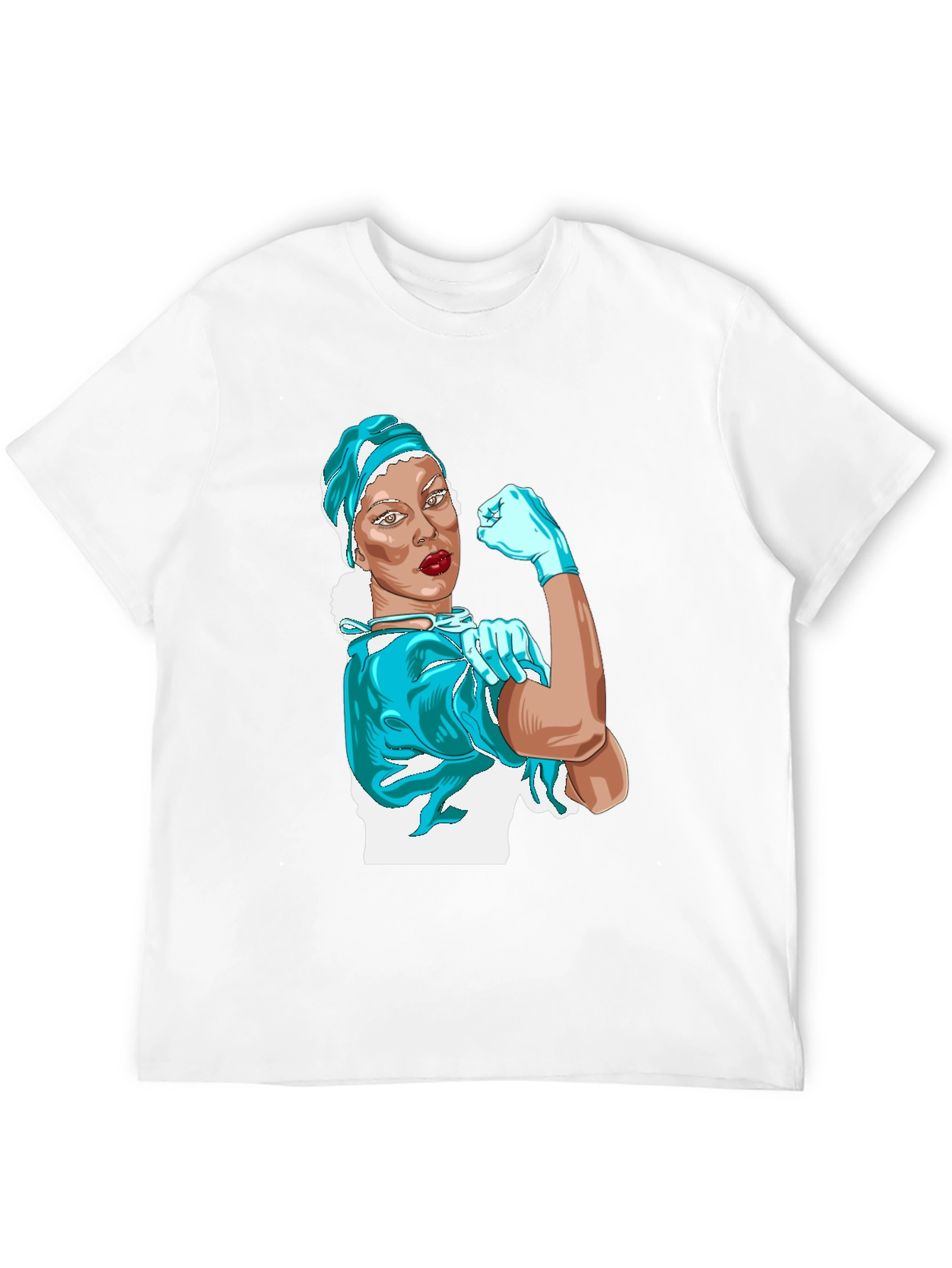 Black Feminist Doctor T-Shirt -  'We Can Do It' Design view 12