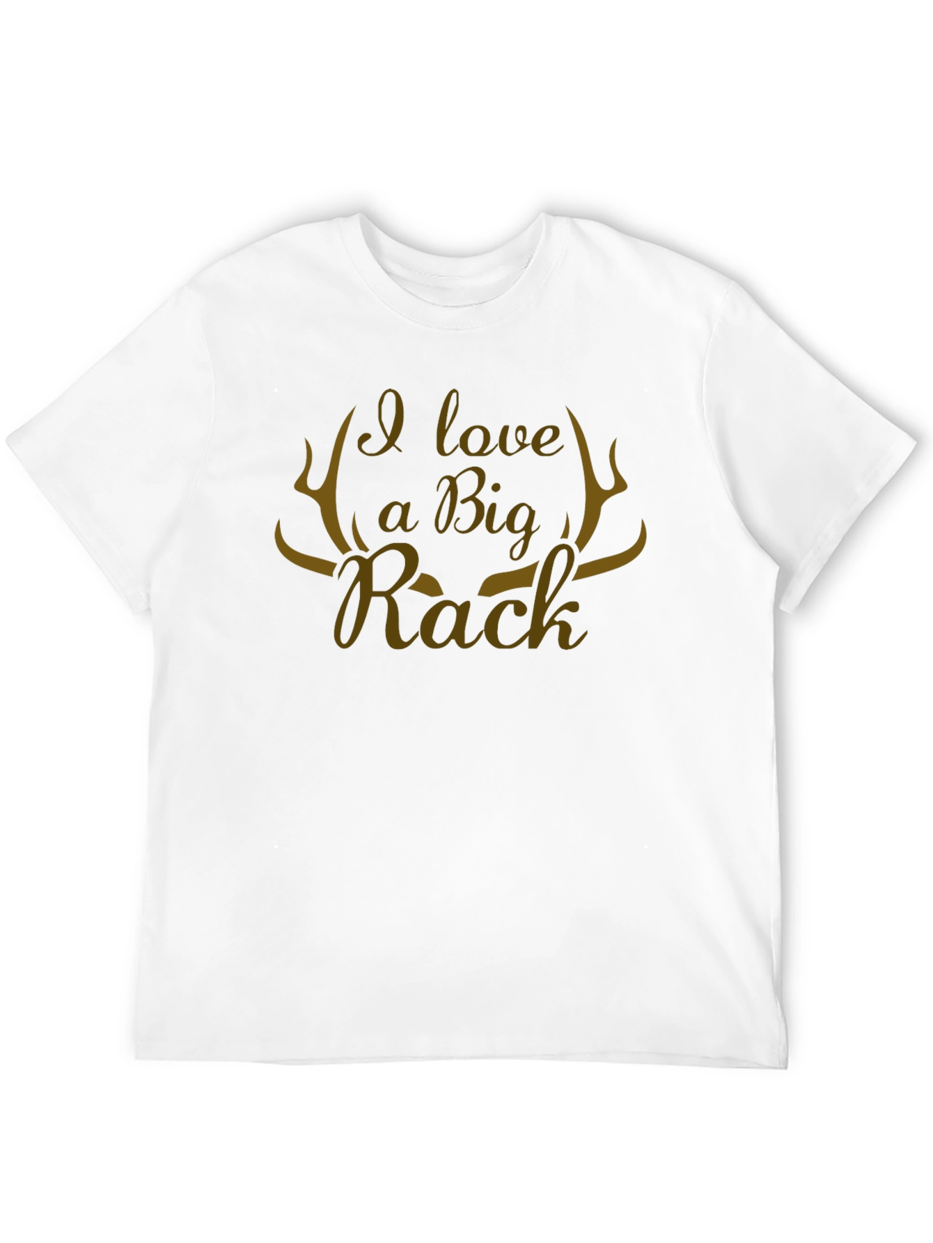 Black I Love A Big Rack Novelty Graphic T-Shirt view 12