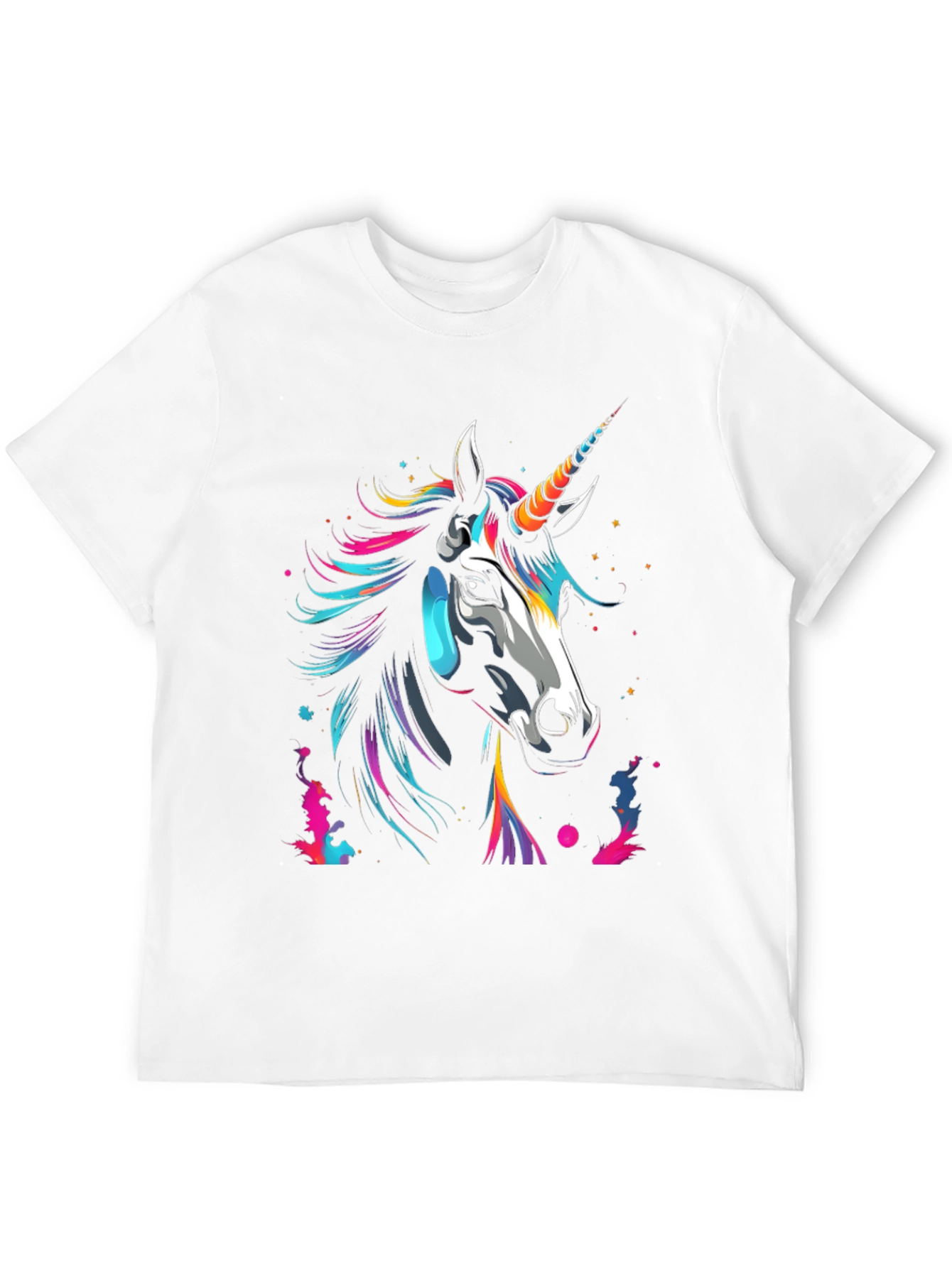 Black Unicorn Graphic Tee - Men's Black T-Shirt view 12