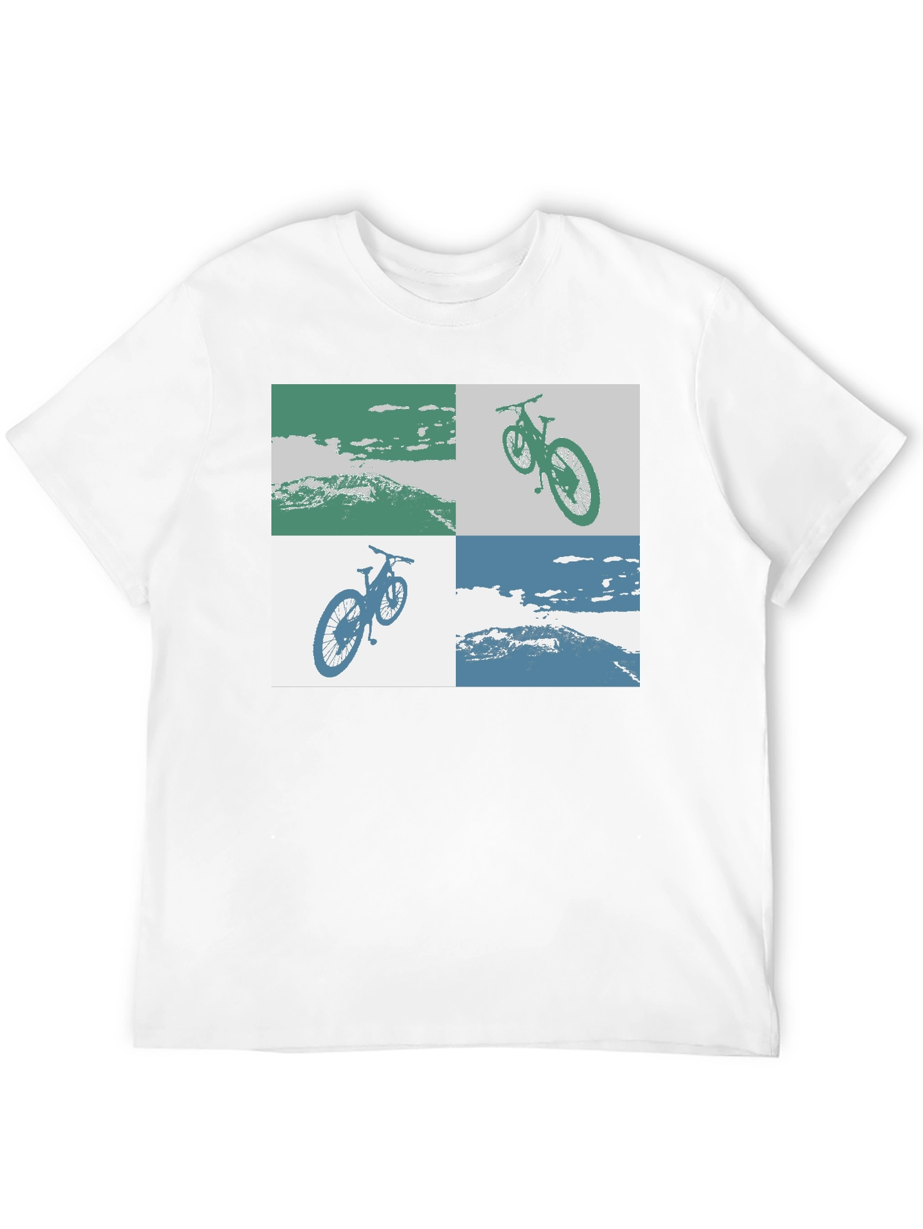 Black Mountain Bike Graphic Tee - Black Cotton T-Shirt view 12