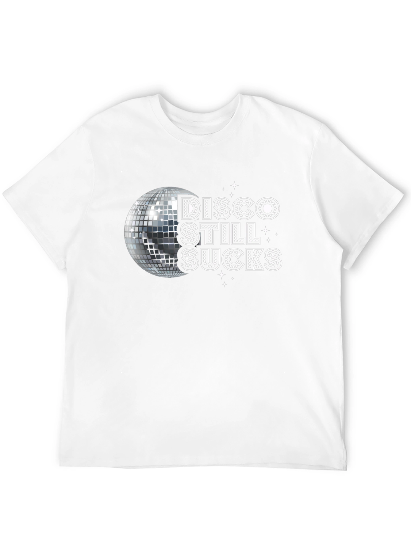 Black Disco Still Sucks Tee - Retro Party T-Shirt view 12
