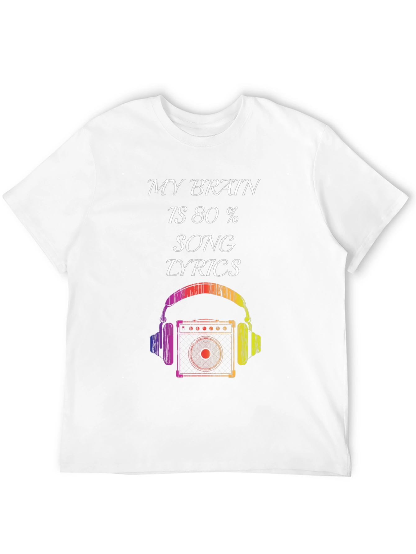 Black My Brain is 80% Song Lyrics T-Shirt view 12