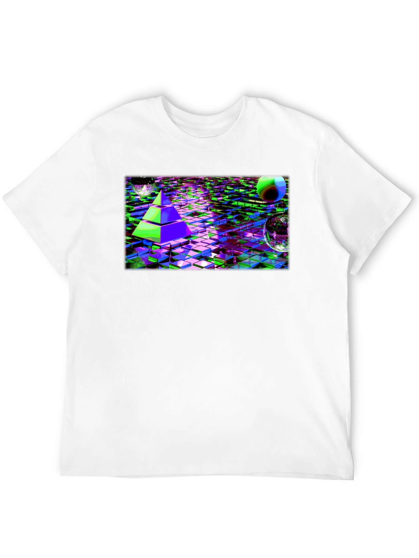 Cyber Pyramid T-Shirt: Glitch Art Tee - 12