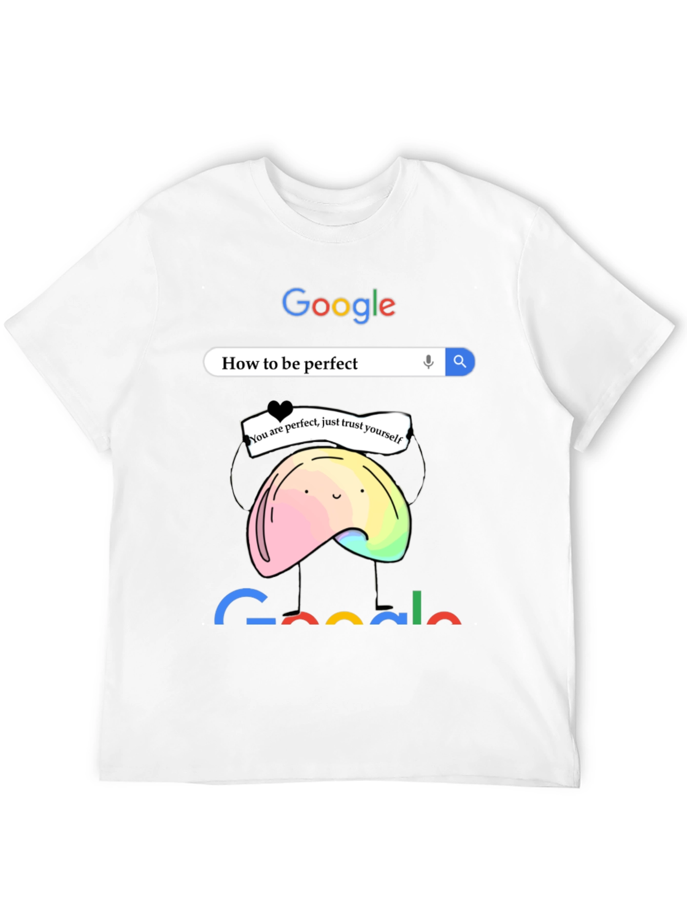 Black Funny "How to be Perfect" Google Search T-Shirt view 12