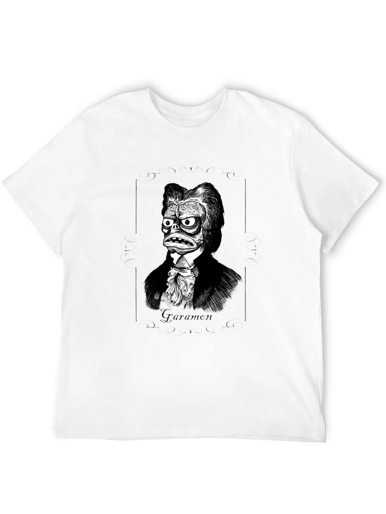 Black Guramon Character Graphic Tee - Classic Horror Style view 12