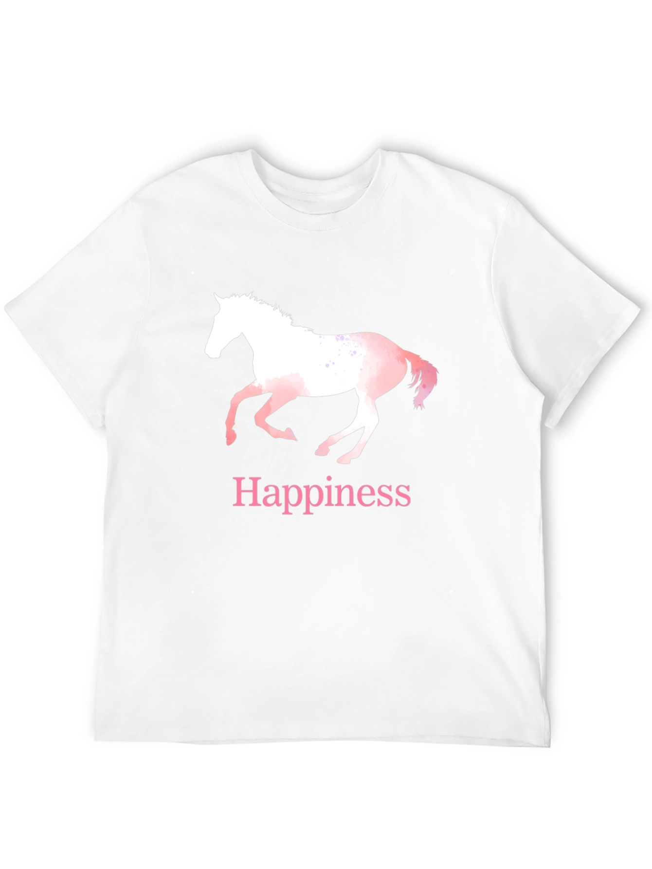 Black Happiness Horse T-Shirt - Black Cotton Tee view 12