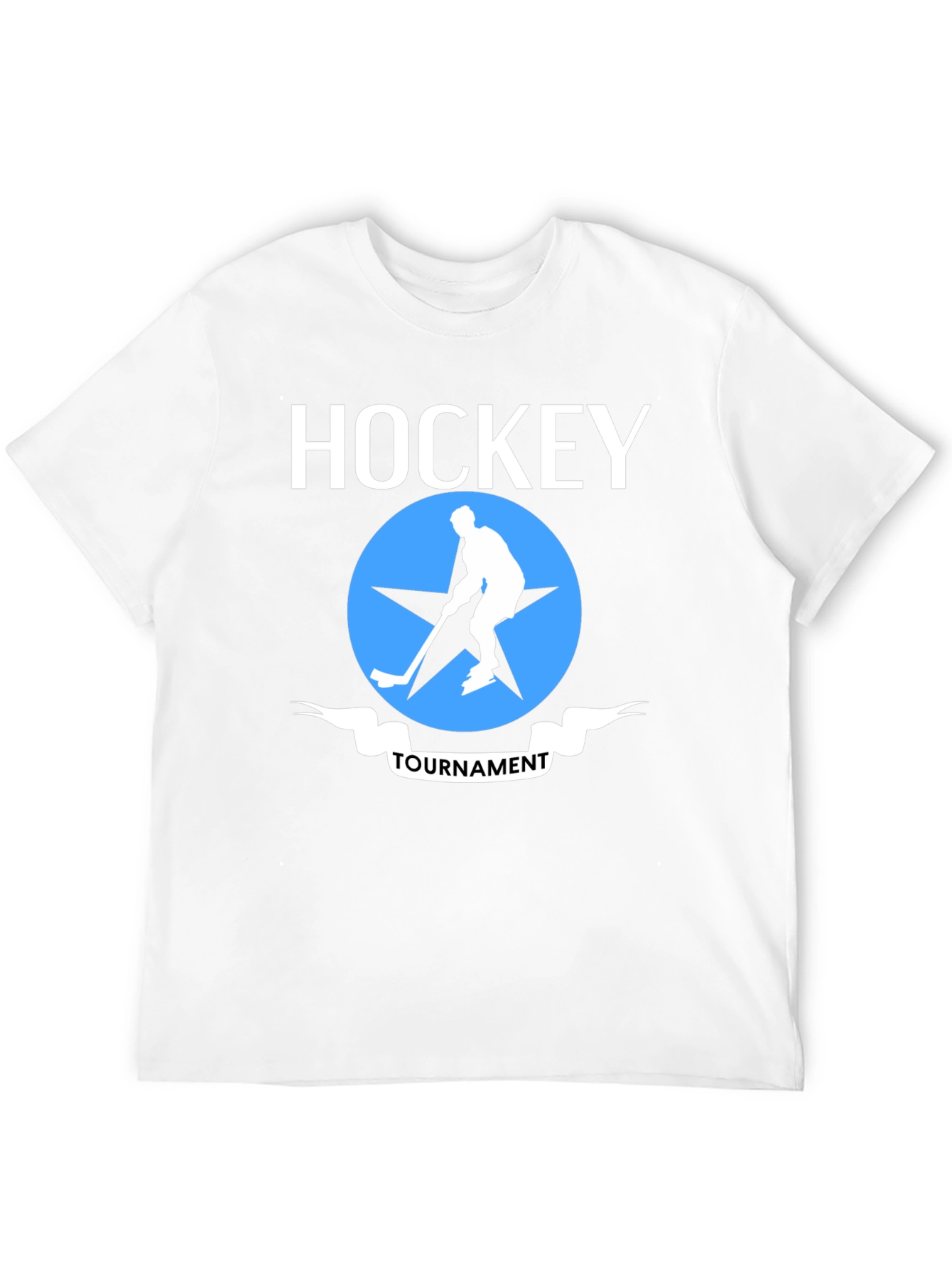 Black Hockey Tournament Graphic T-Shirt view 12