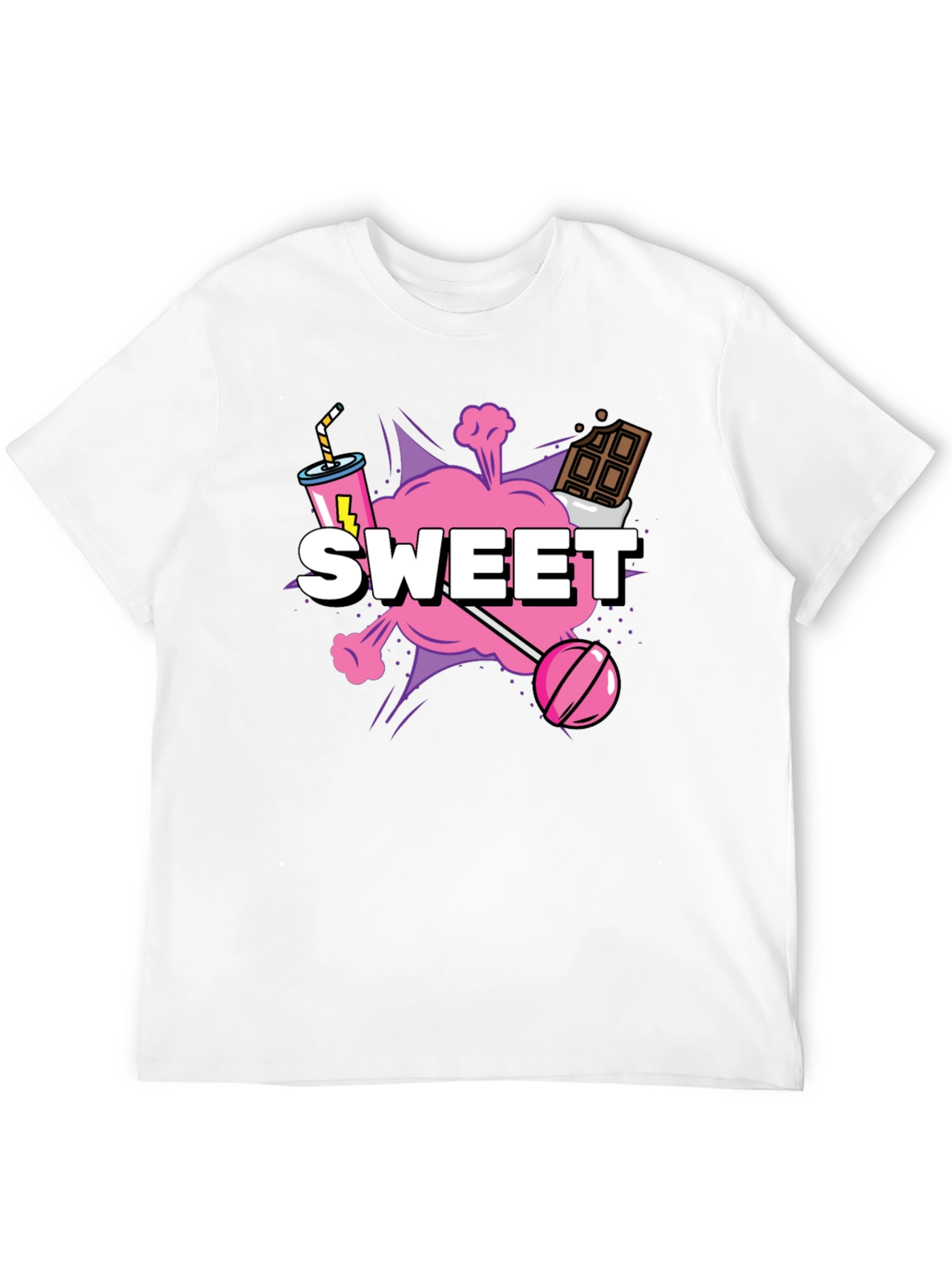 Black Sweet Treat Graphic Tee - Black Cotton T-Shirt view 12