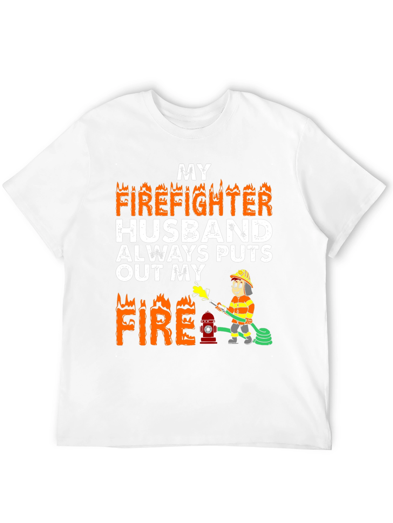 Black Firefighter Husband Graphic Tee view 12