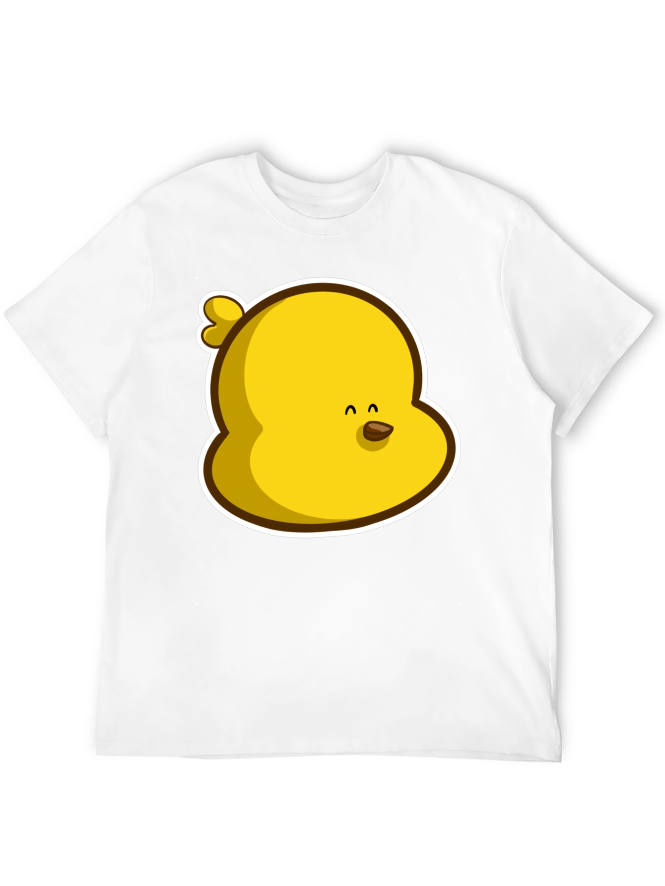 Black Cute Yellow Chick Graphic Print Black T-Shirt view 12