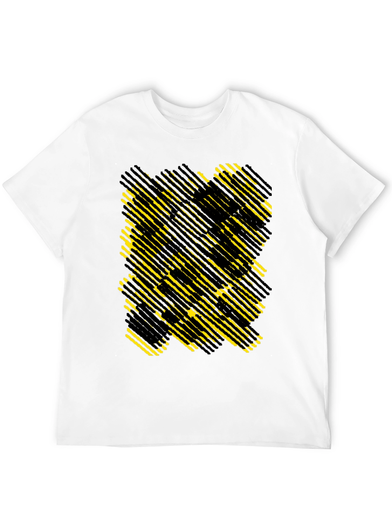 Black Abstract Geometric T-Shirt - Modern Graphic Tee view 12