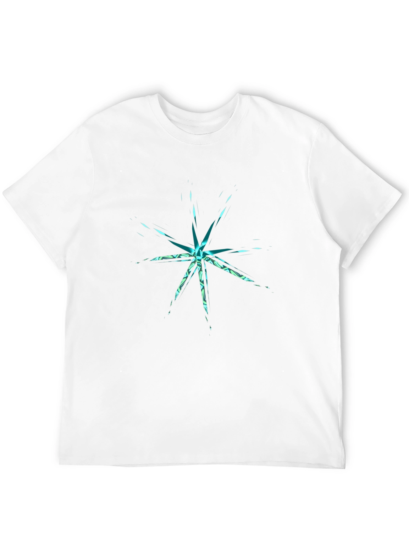 Black Abstract Star Graphic Black T-Shirt view 12