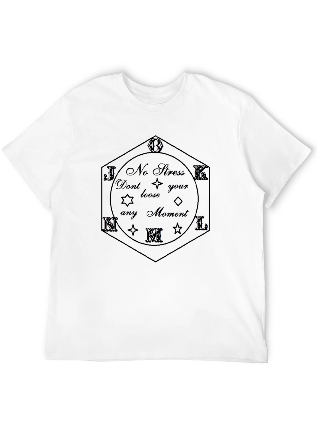 Black No Stress Black Graphic Tee view 12