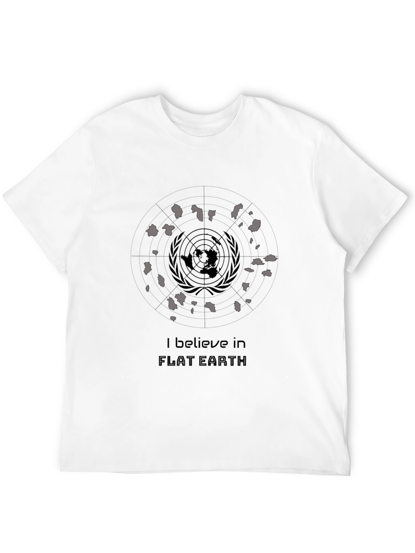 Black Flat Earth Believer Graphic T-Shirt view 12