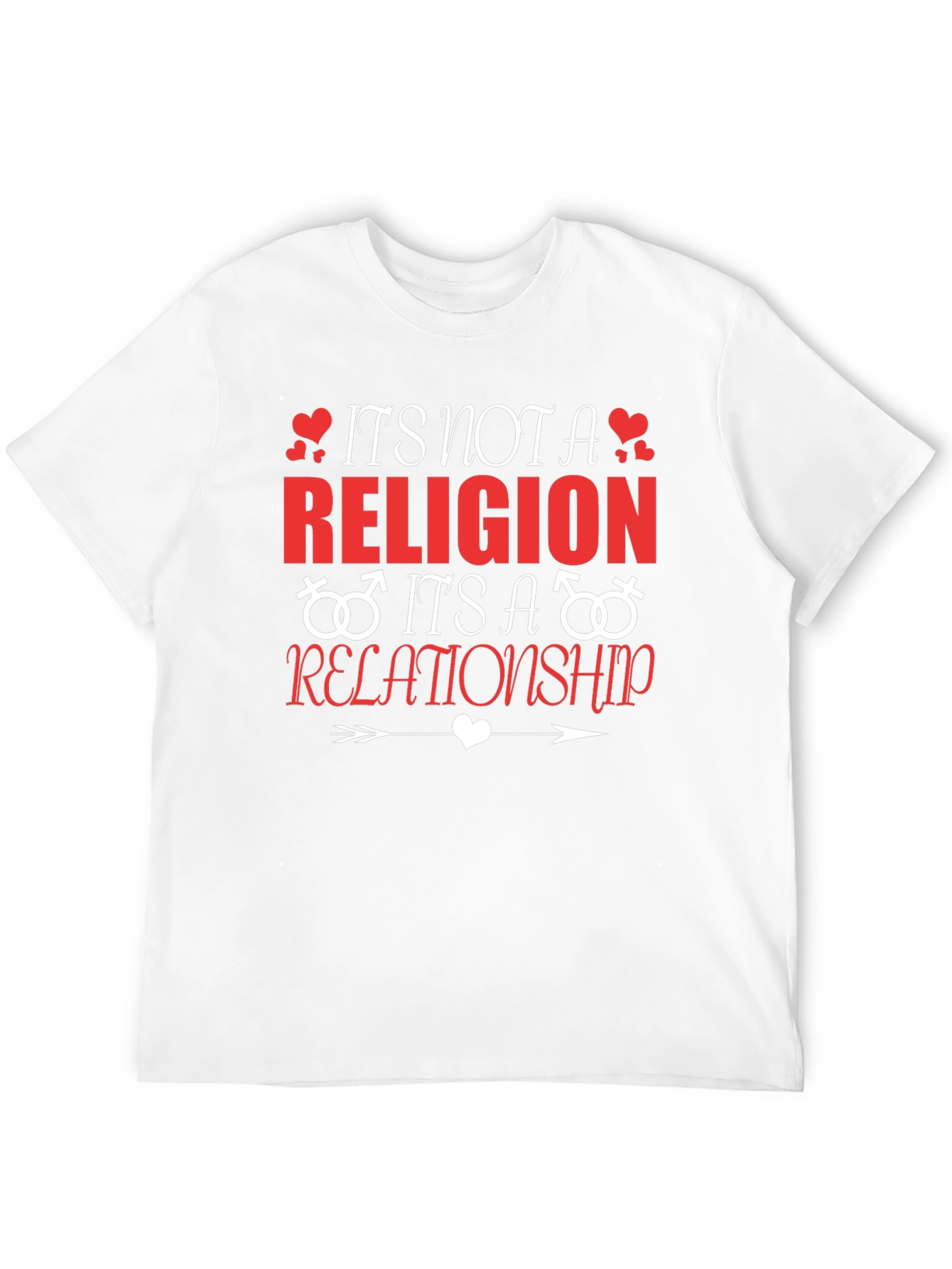 Black It's Not A Religion Relationship T-Shirt view 12